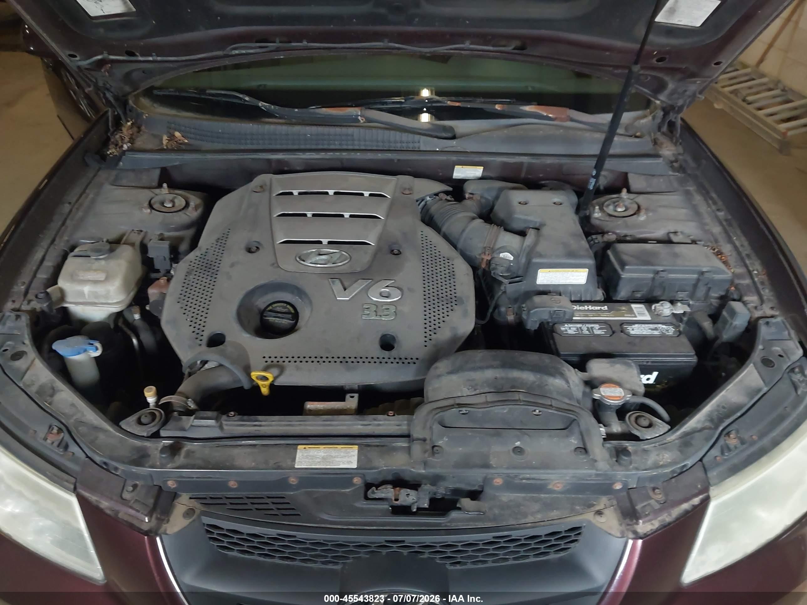2006 Hyundai Sonata Gls V6/lx V6 Red vin: 5NPEU46F66H059580