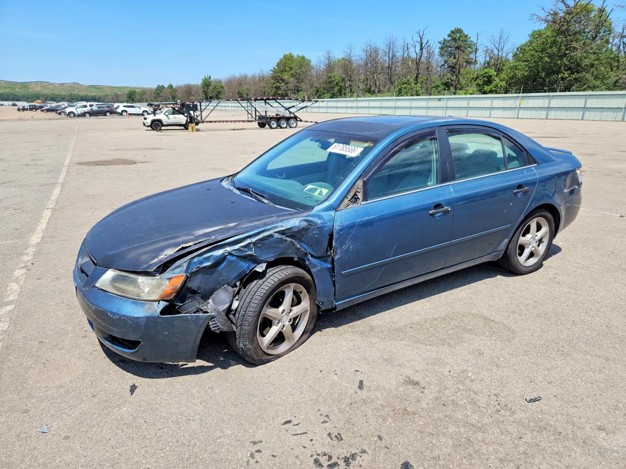 2008 Hyundai Sonata Blue vin: 5NPEU46F68H358411