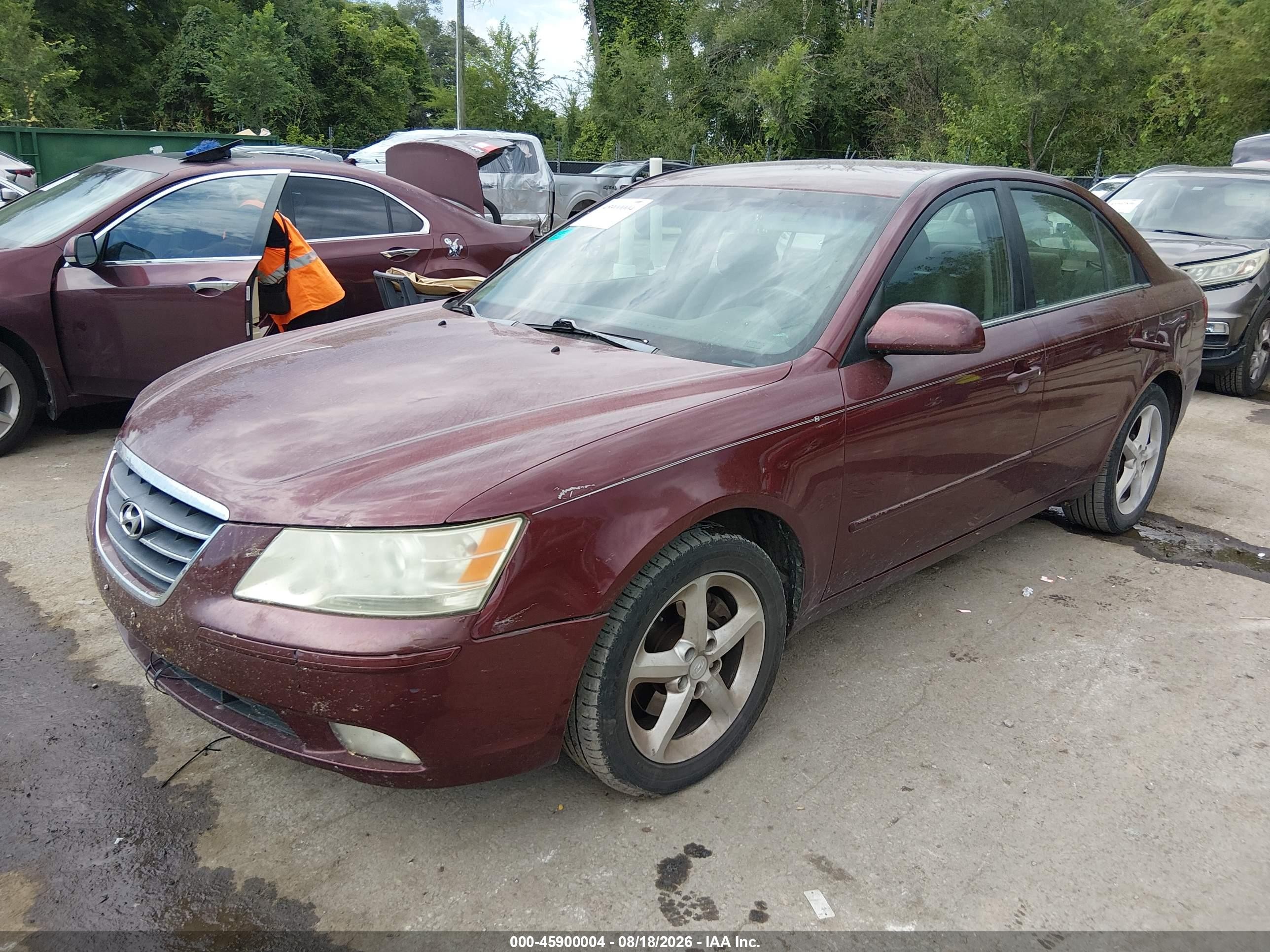 2009 Hyundai Sonata Se V6 Red vin: 5NPEU46F69H457439