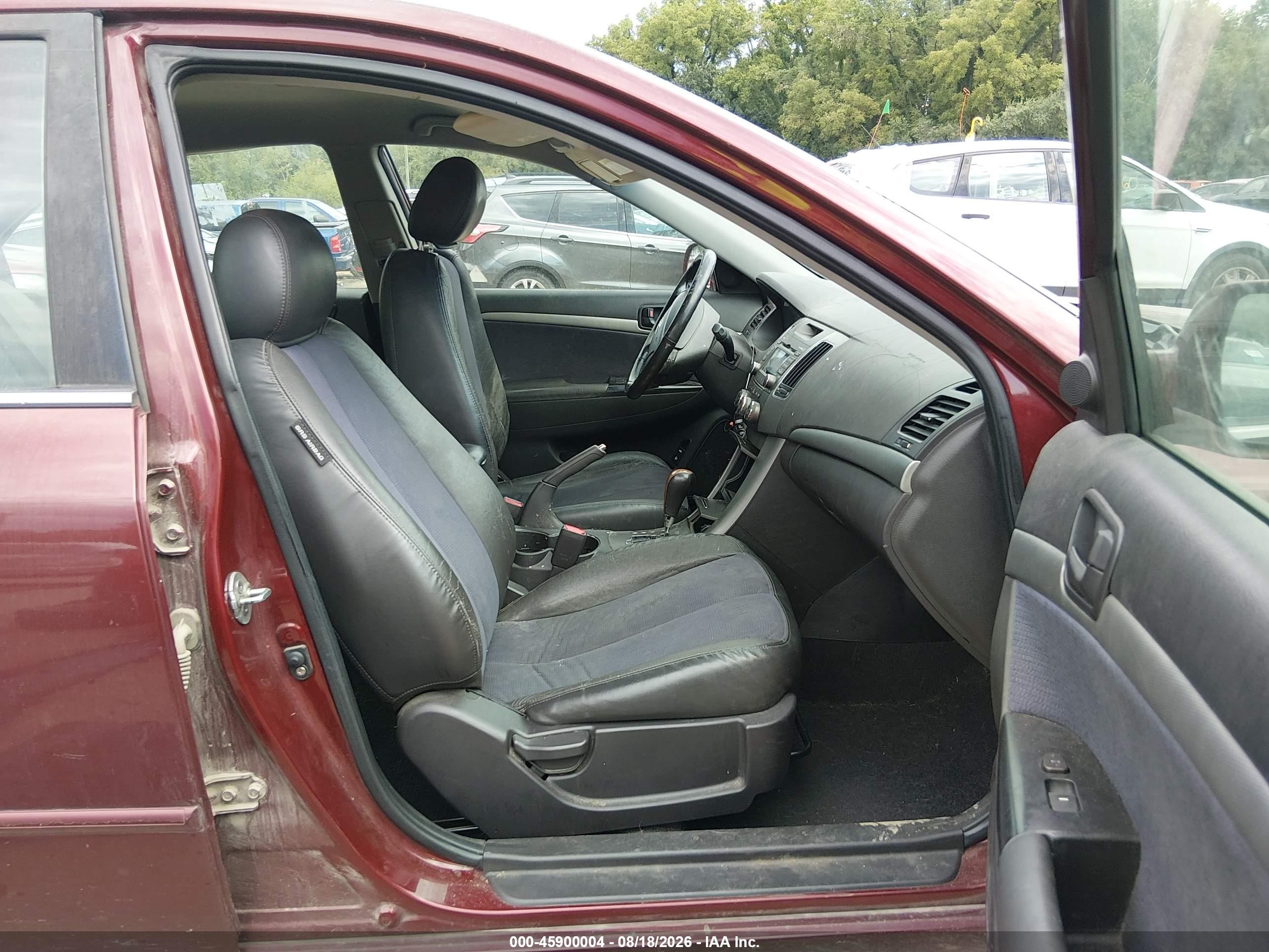 2009 Hyundai Sonata Se V6 Red vin: 5NPEU46F69H457439