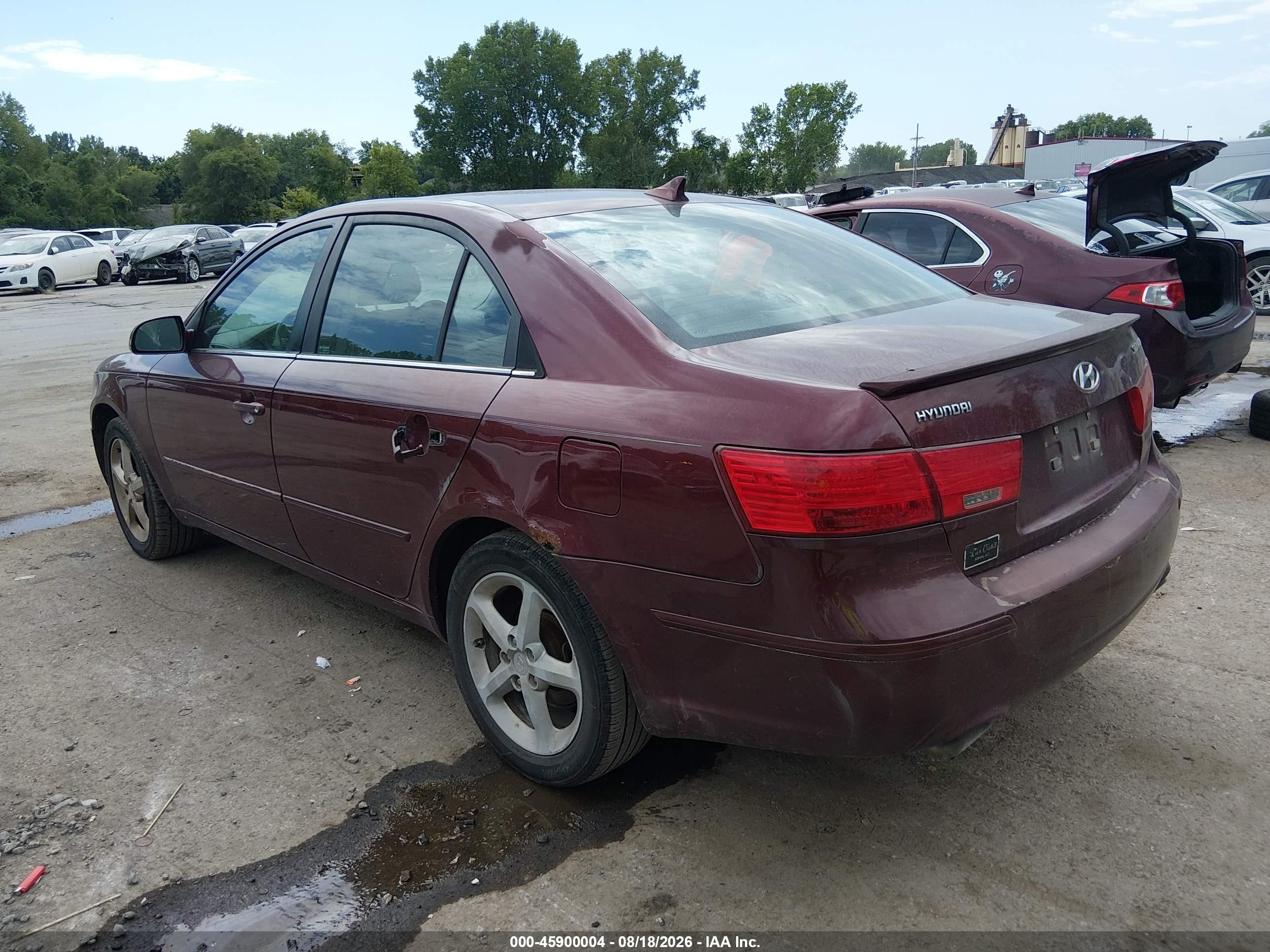 2009 Hyundai Sonata Se V6 Red vin: 5NPEU46F69H457439