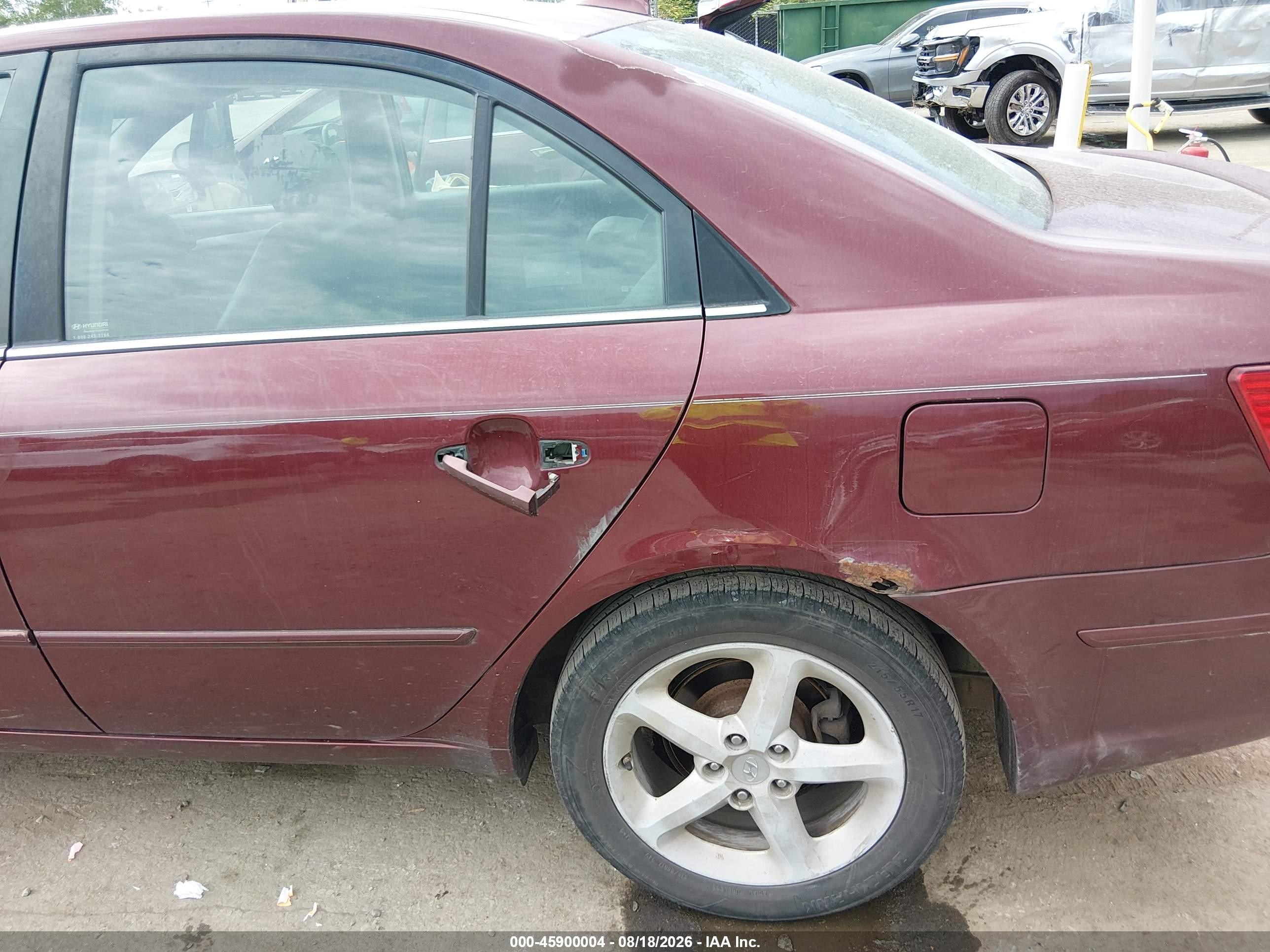 2009 Hyundai Sonata Se V6 Red vin: 5NPEU46F69H457439