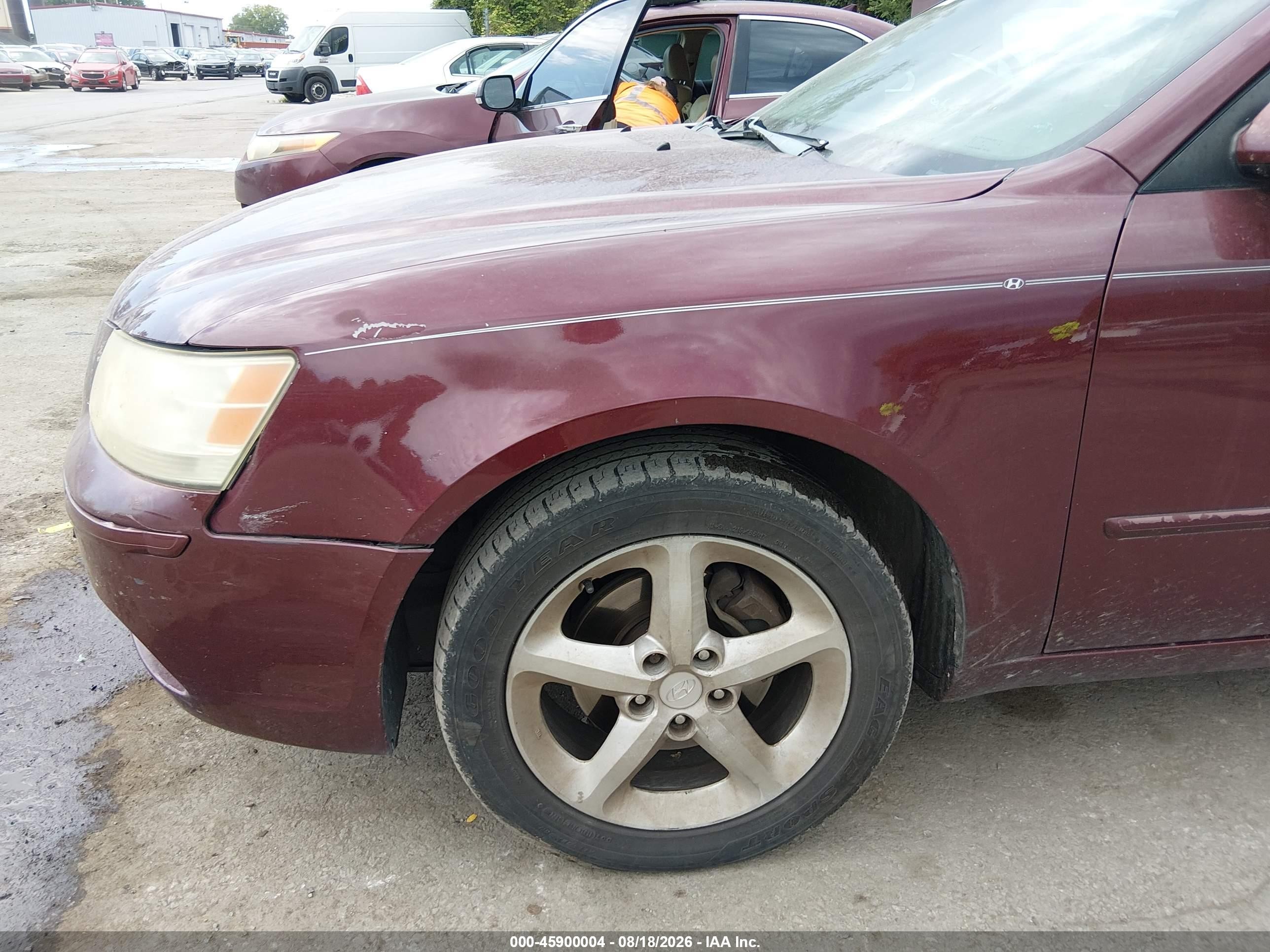 2009 Hyundai Sonata Se V6 Red vin: 5NPEU46F69H457439