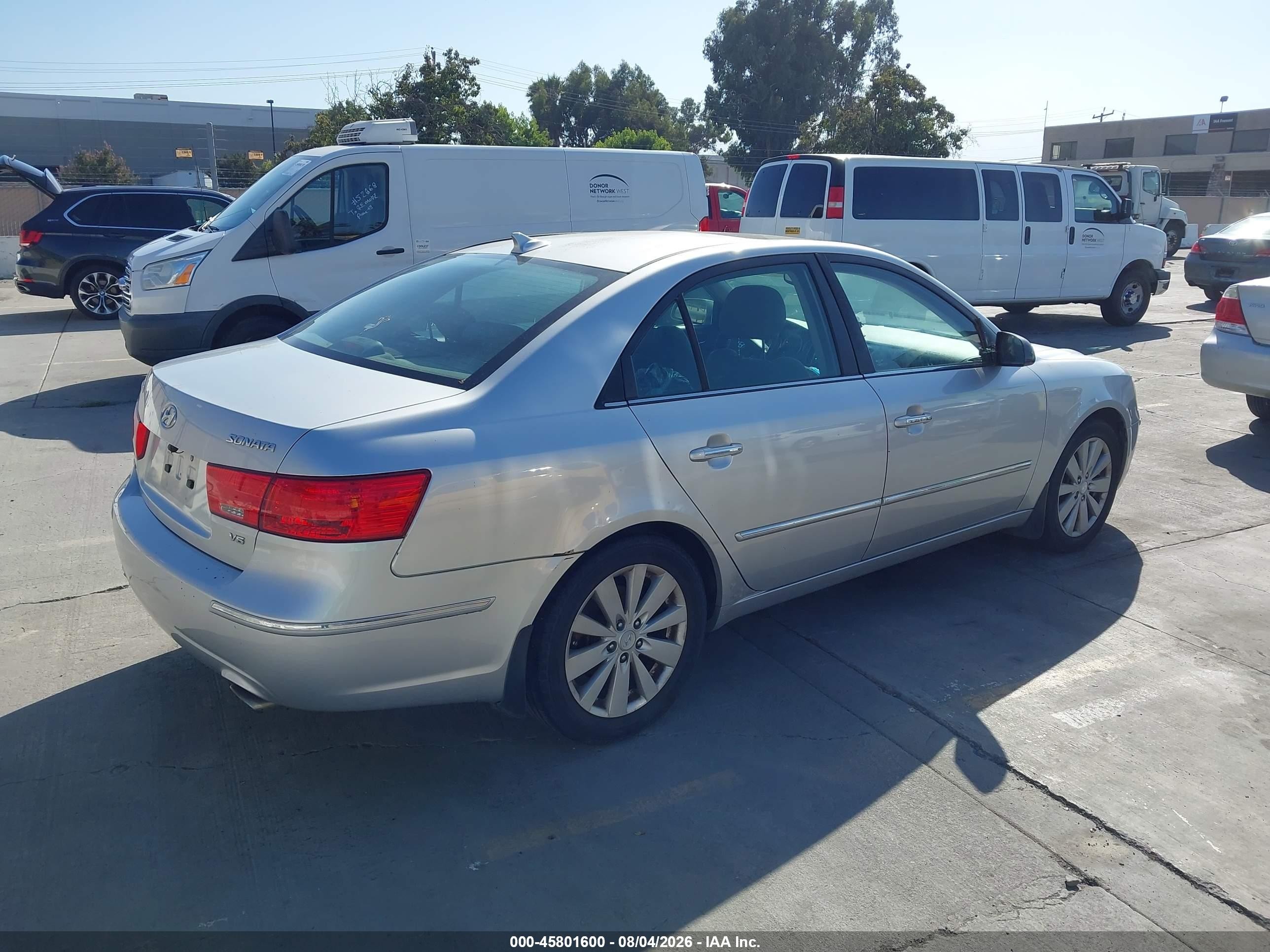 2009 Hyundai Sonata Limited V6 Silver vin: 5NPEU46F69H534987