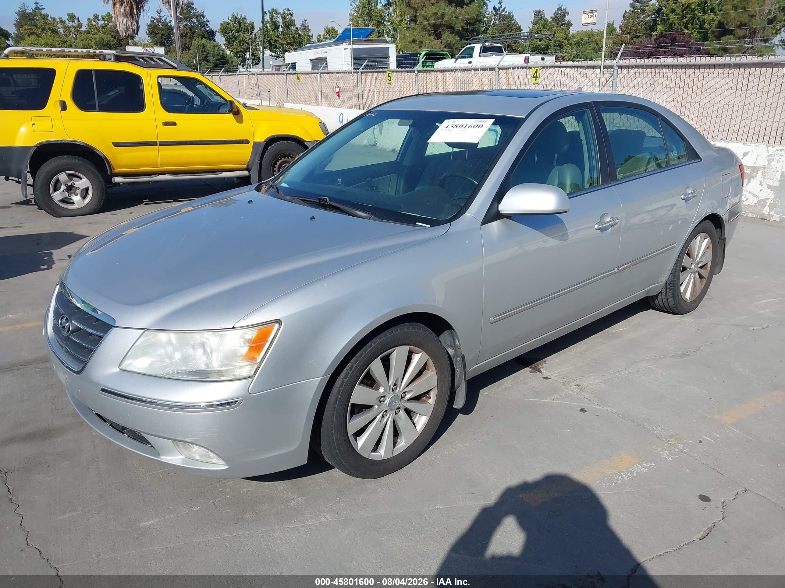 2009 Hyundai Sonata Limited V6 Silver vin: 5NPEU46F69H534987