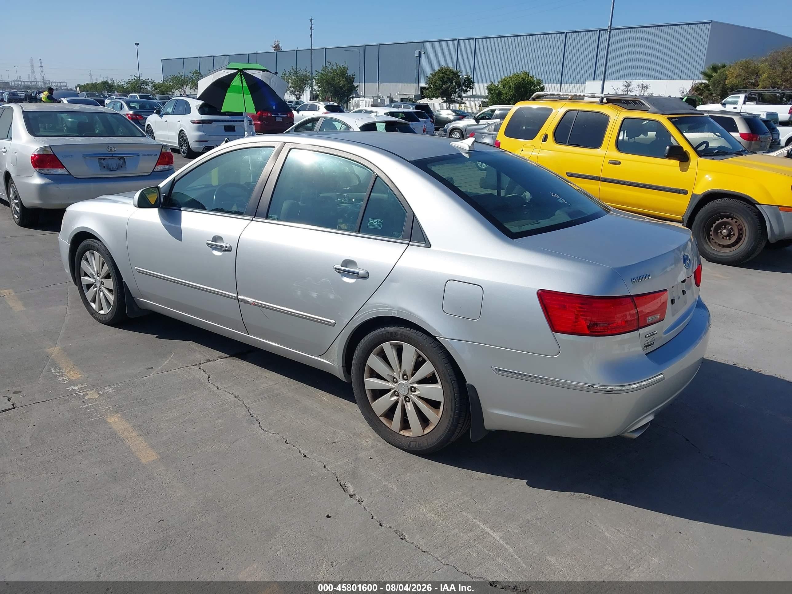 2009 Hyundai Sonata Limited V6 Silver vin: 5NPEU46F69H534987