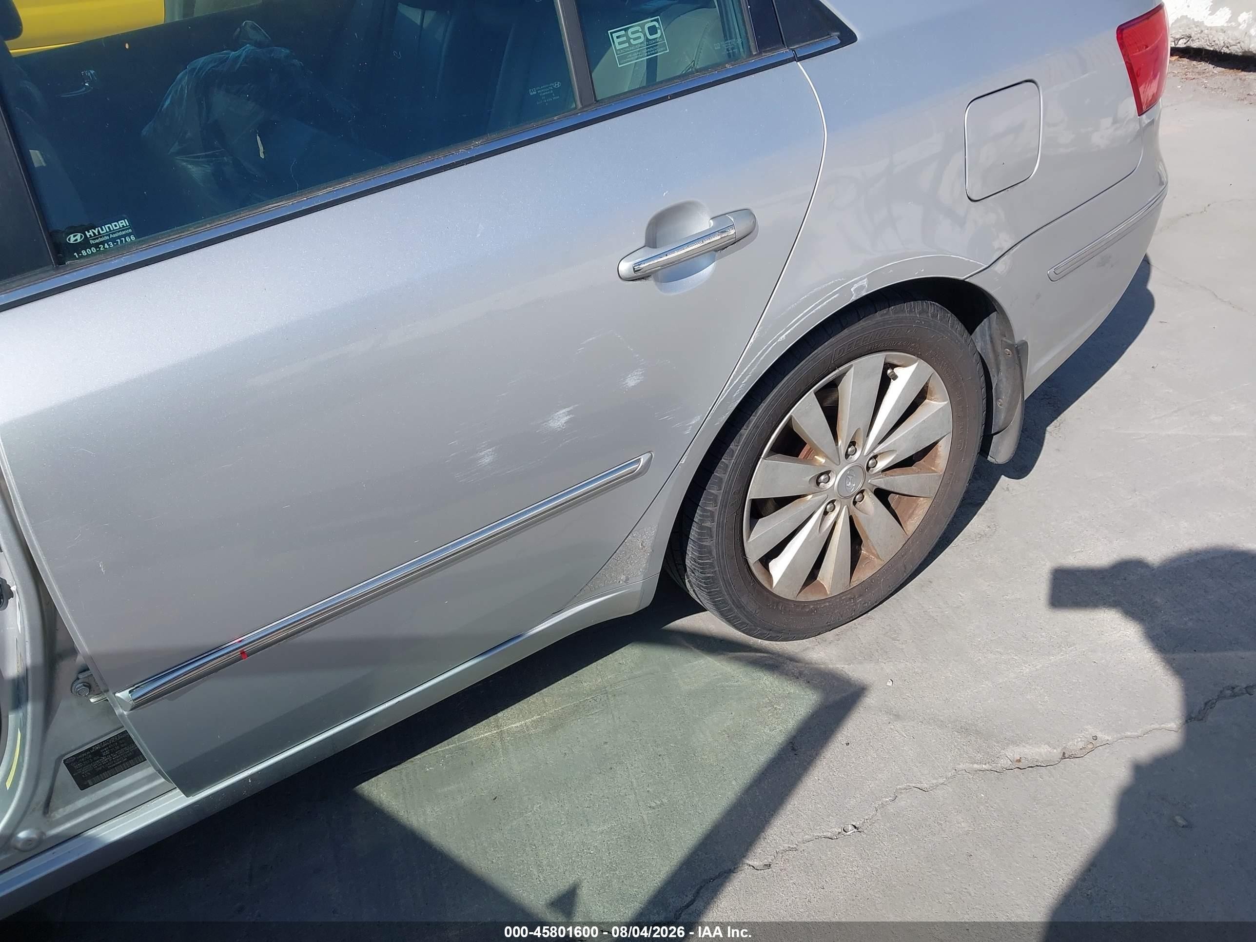 2009 Hyundai Sonata Limited V6 Silver vin: 5NPEU46F69H534987