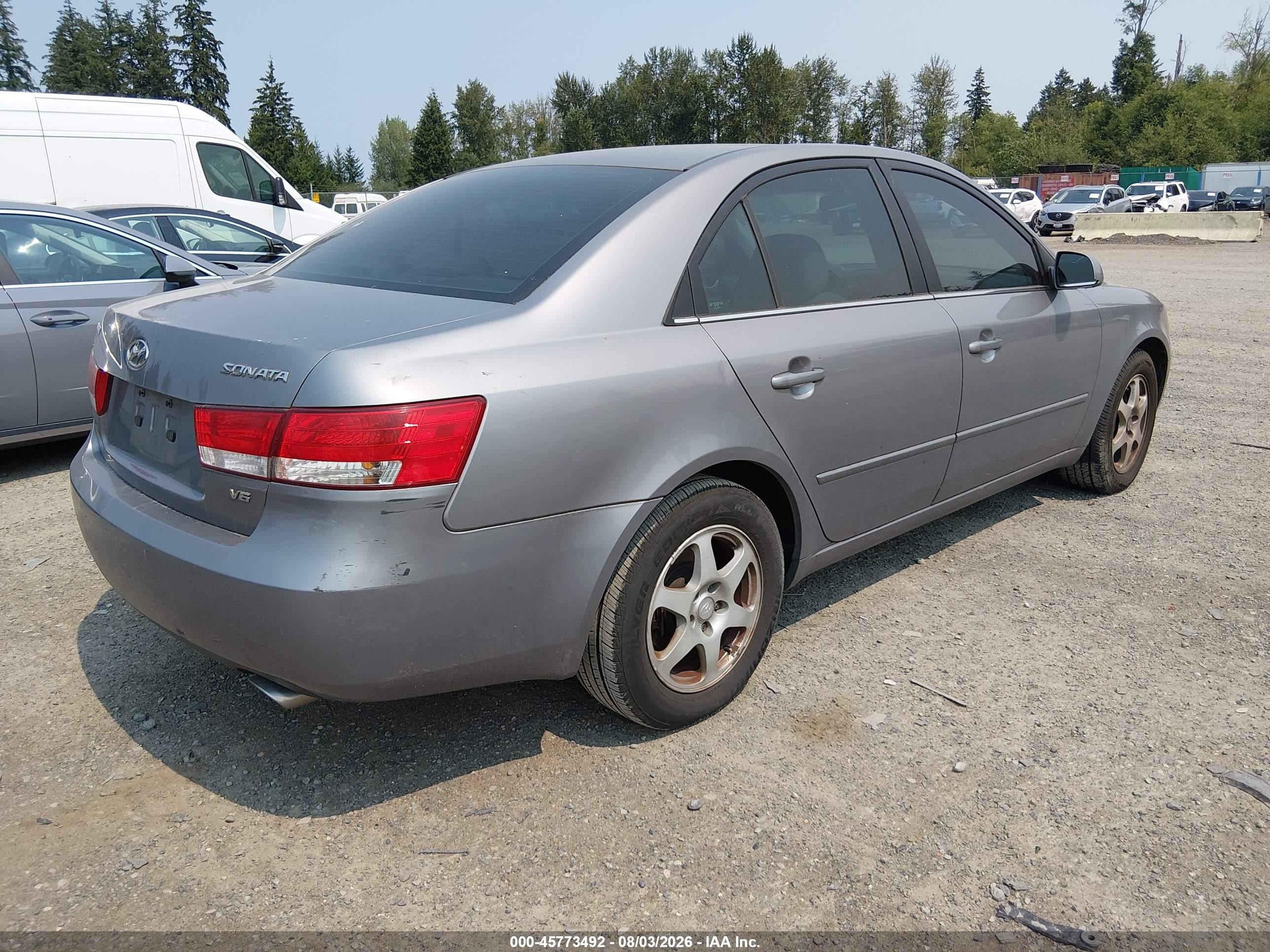 2006 Hyundai Sonata Gls V6/lx V6 Silver vin: 5NPEU46F76H023526