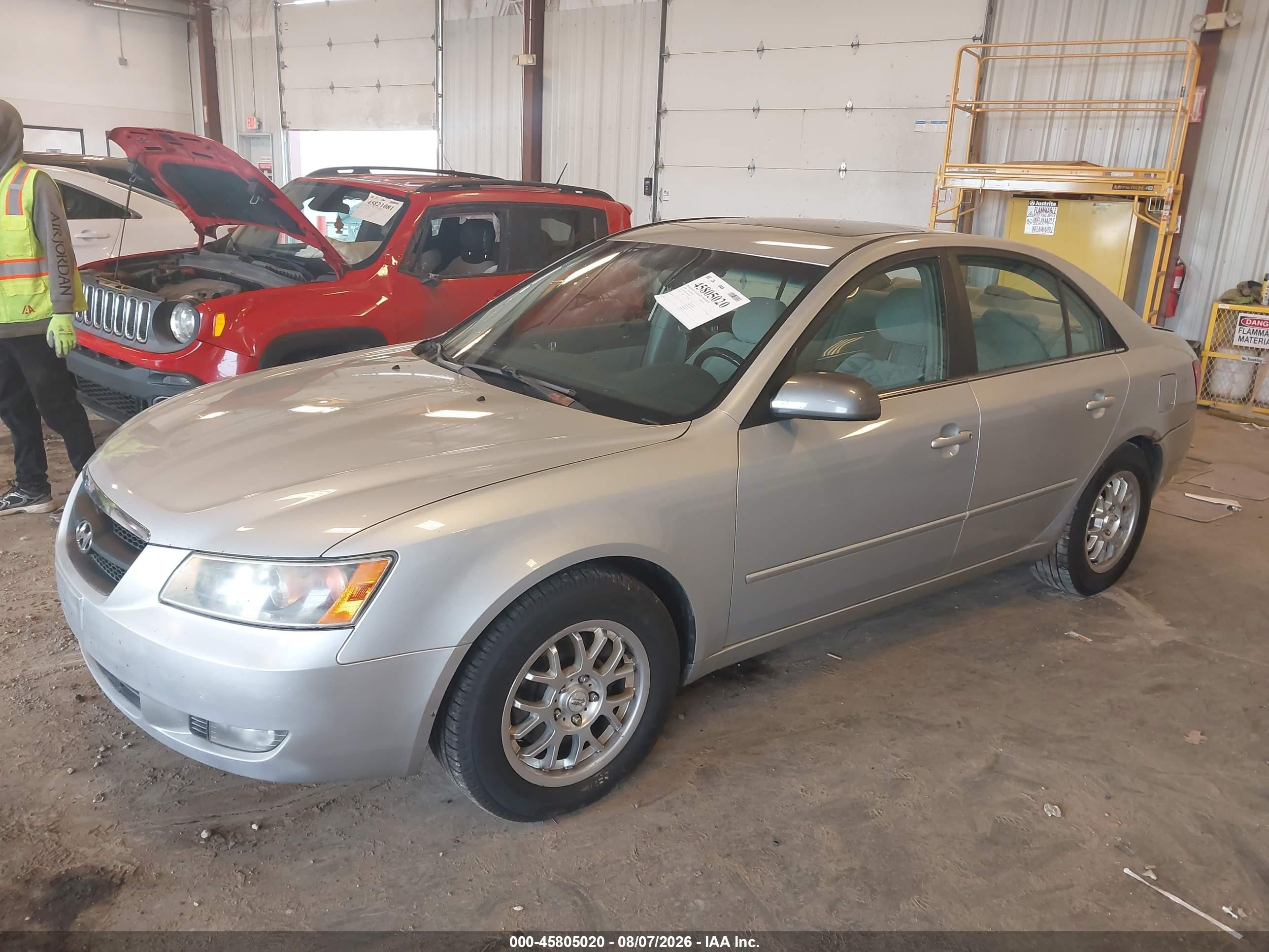 2006 Hyundai Sonata Gls V6/lx V6 Silver vin: 5NPEU46F76H044294
