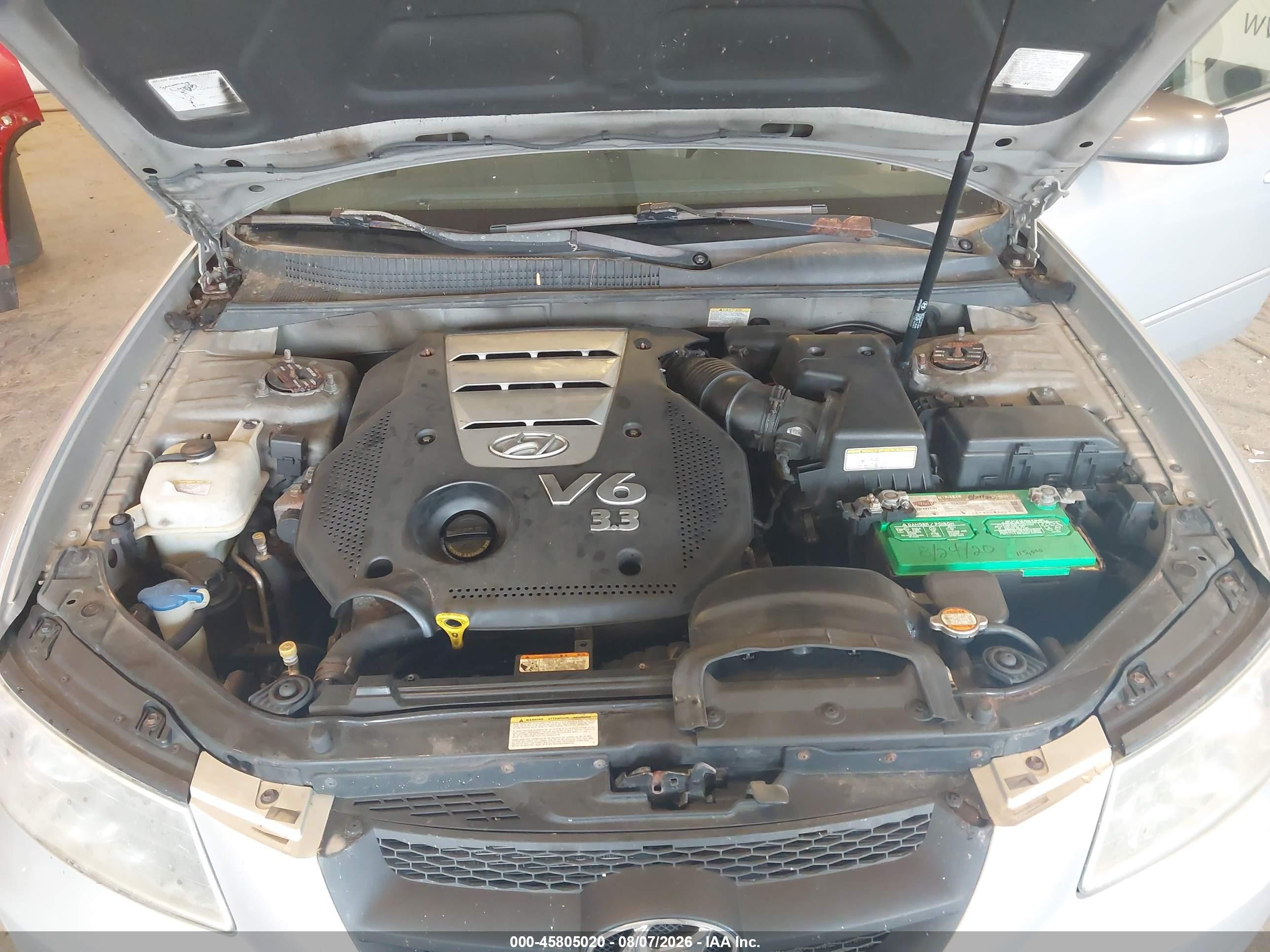 2006 Hyundai Sonata Gls V6/lx V6 Silver vin: 5NPEU46F76H044294