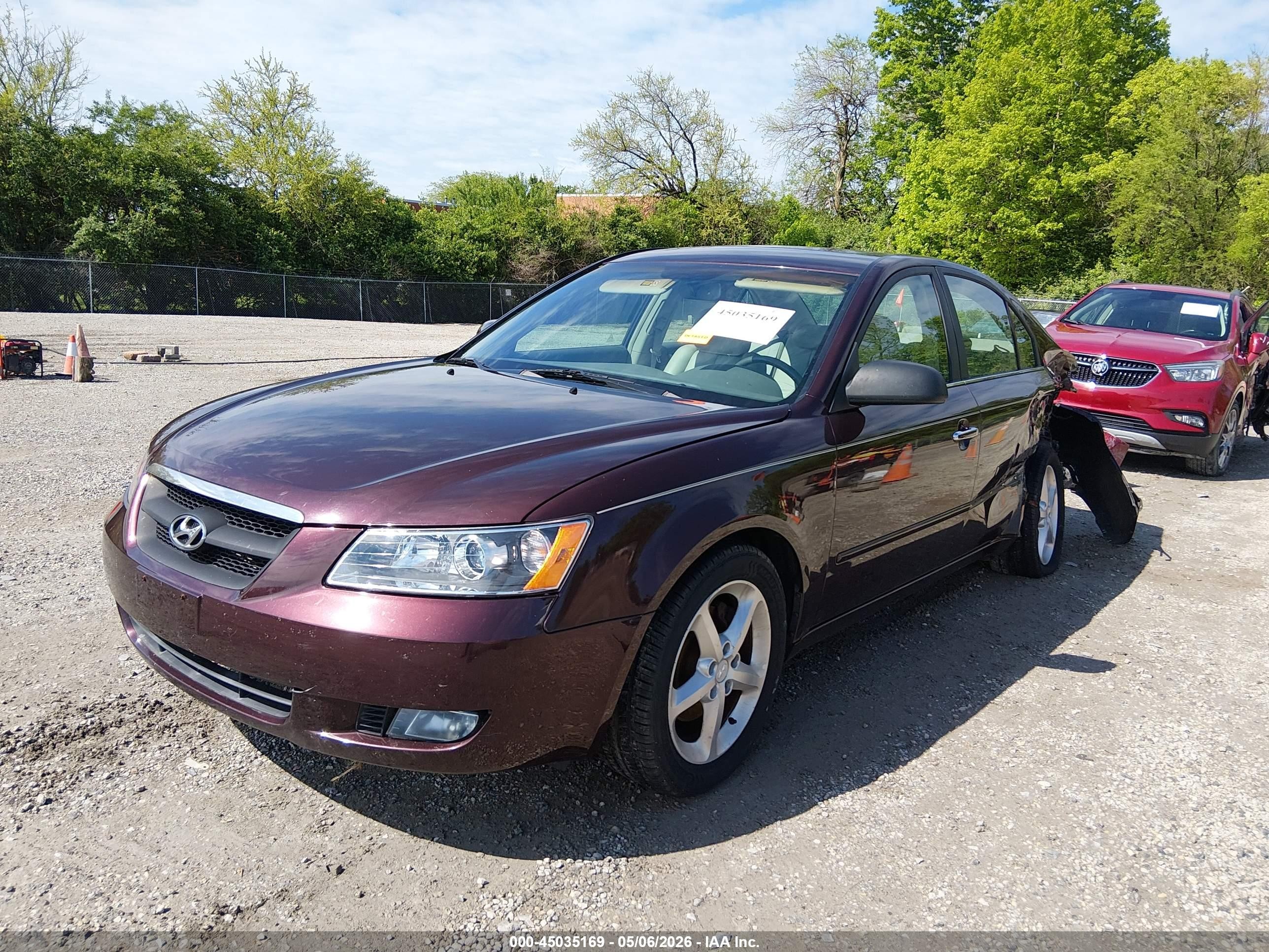 2006 Hyundai Sonata Gls V6/lx V6 Maroon vin: 5NPEU46F76H049589