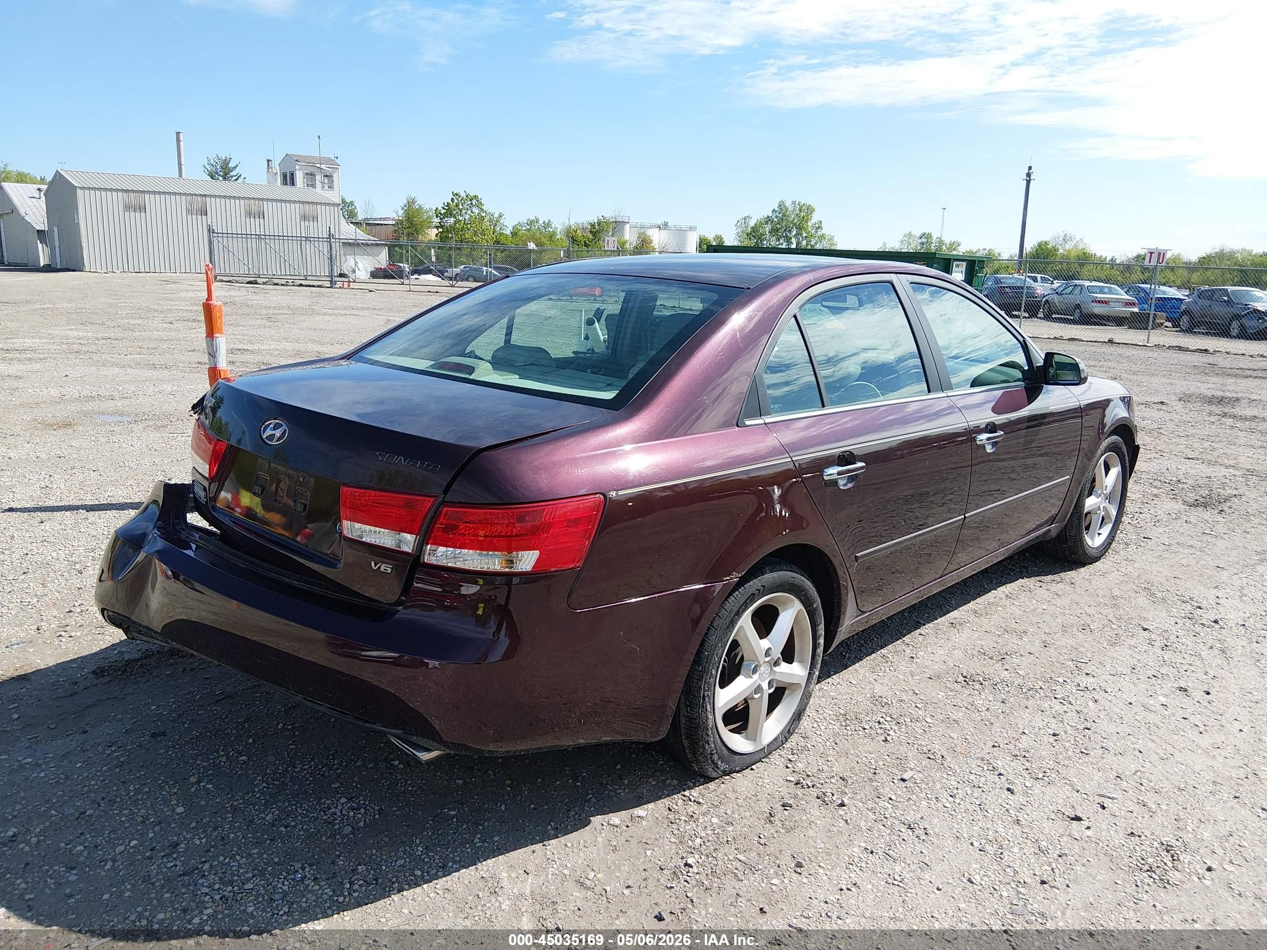 2006 Hyundai Sonata Gls V6/lx V6 Maroon vin: 5NPEU46F76H049589