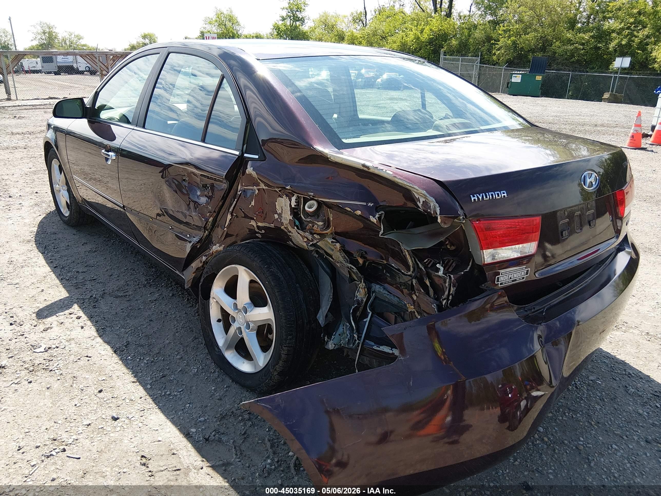 2006 Hyundai Sonata Gls V6/lx V6 Maroon vin: 5NPEU46F76H049589