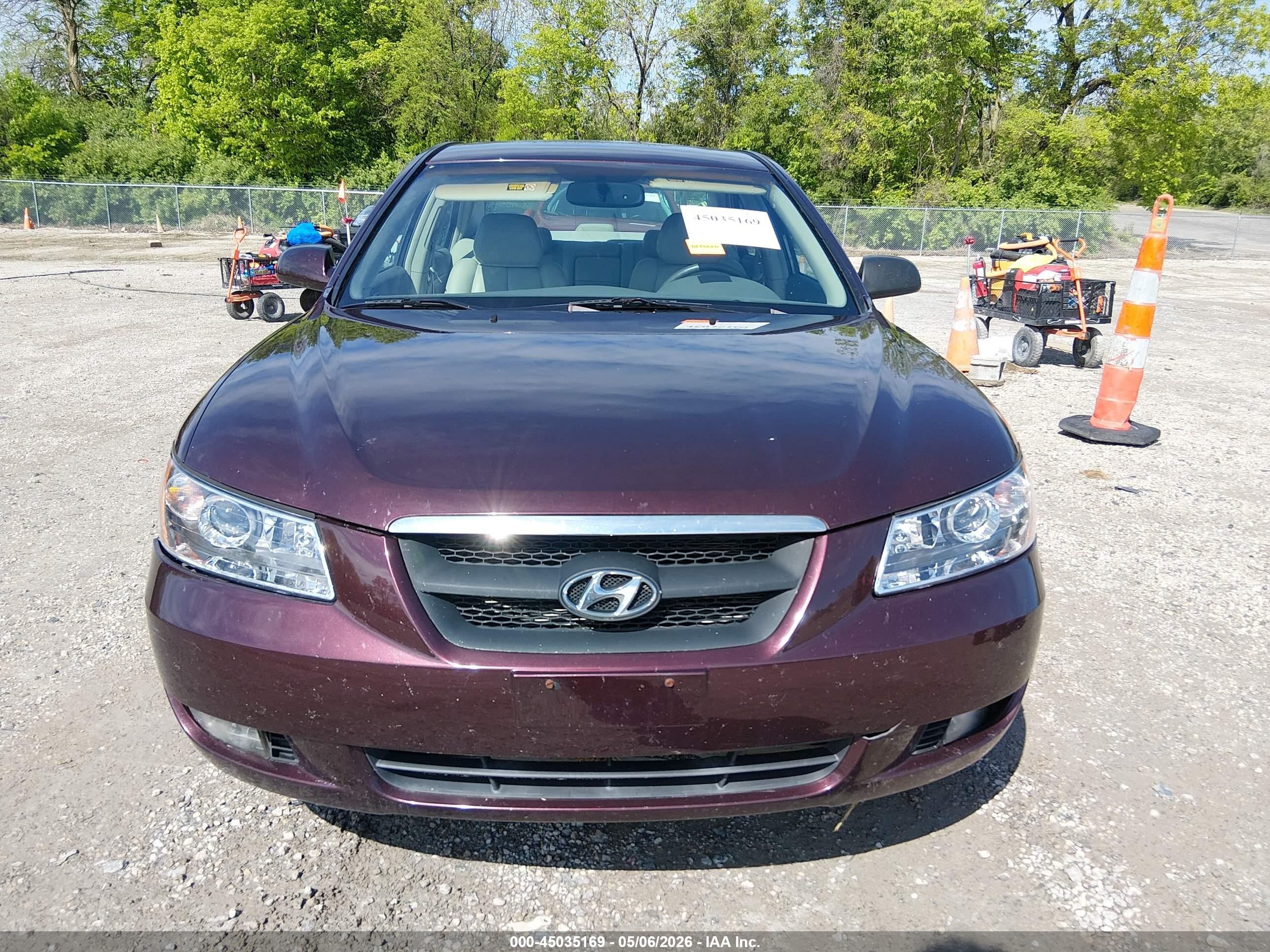 2006 Hyundai Sonata Gls V6/lx V6 Maroon vin: 5NPEU46F76H049589