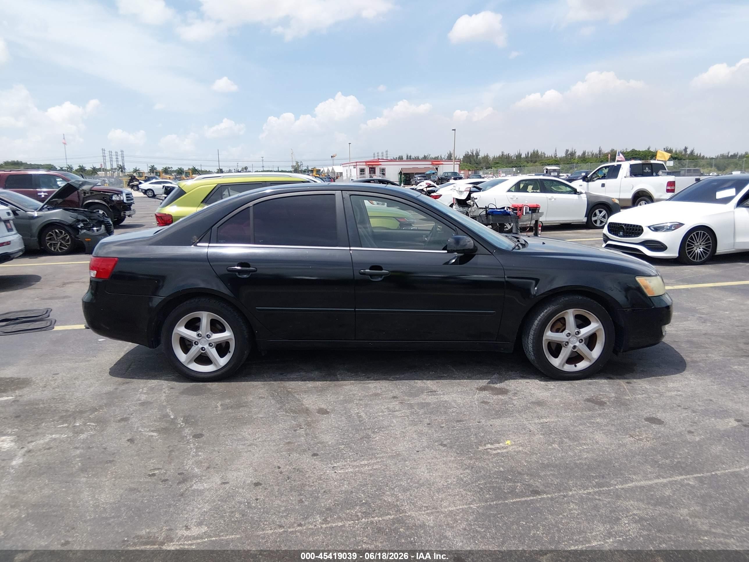 2007 Hyundai Sonata Limited/limited W/xm/se/se W/xm Black vin: 5NPEU46F77H179096