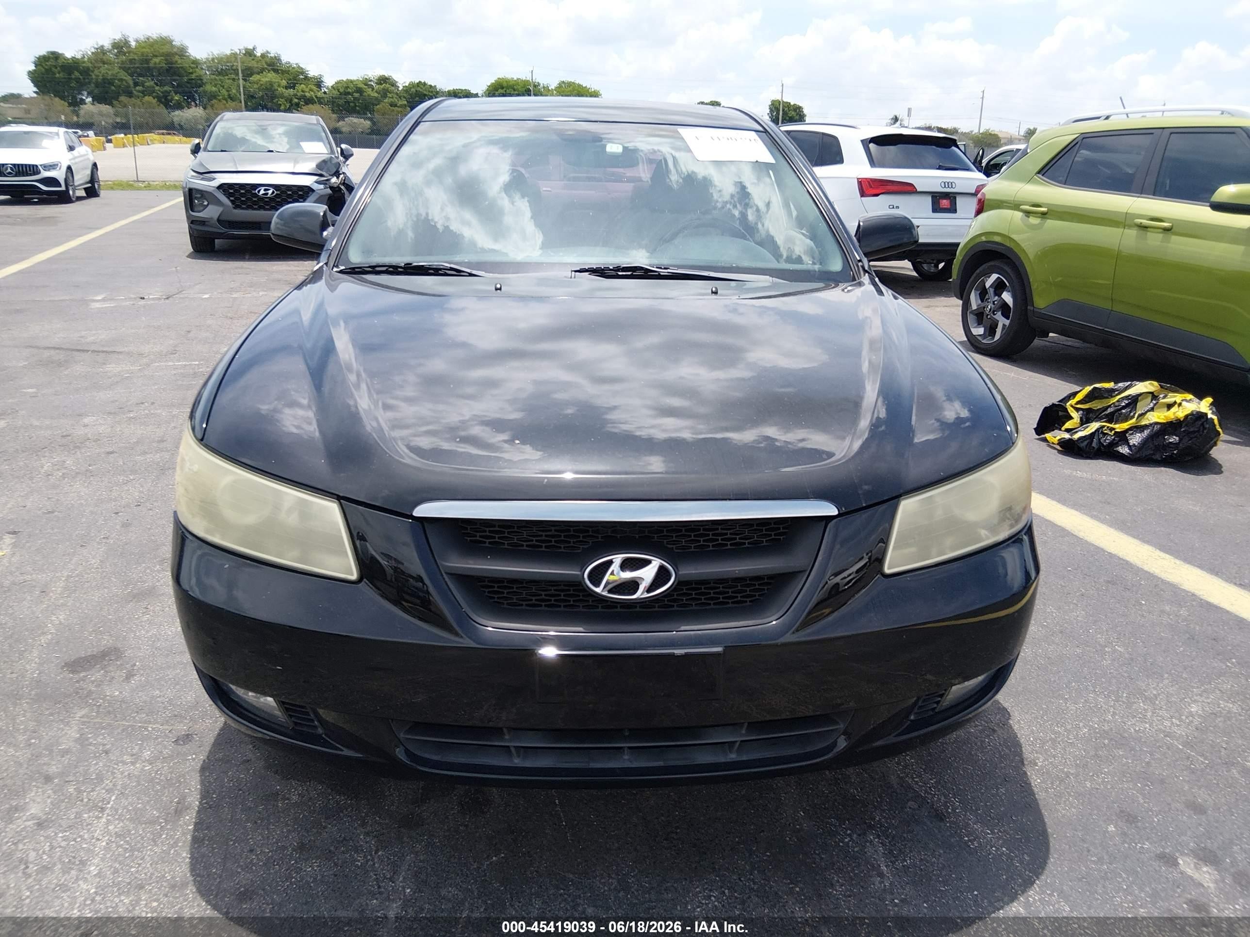 2007 Hyundai Sonata Limited/limited W/xm/se/se W/xm Black vin: 5NPEU46F77H179096
