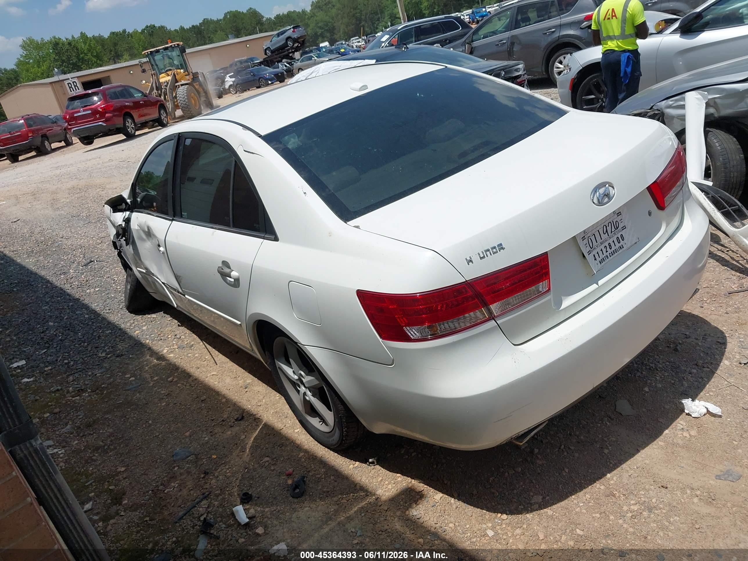 2007 Hyundai Sonata Limited/limited W/xm/se/se W/xm White vin: 5NPEU46F77H258798
