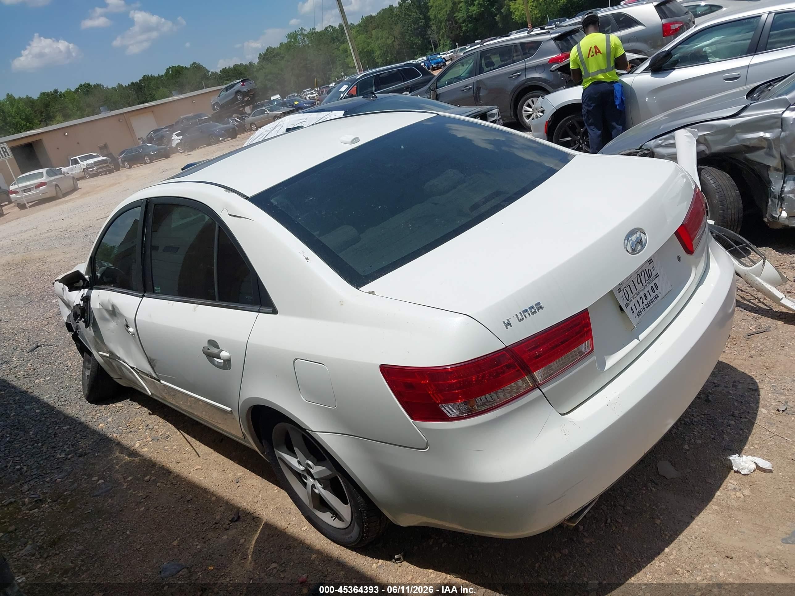 2007 Hyundai Sonata Limited/limited W/xm/se/se W/xm White vin: 5NPEU46F77H258798