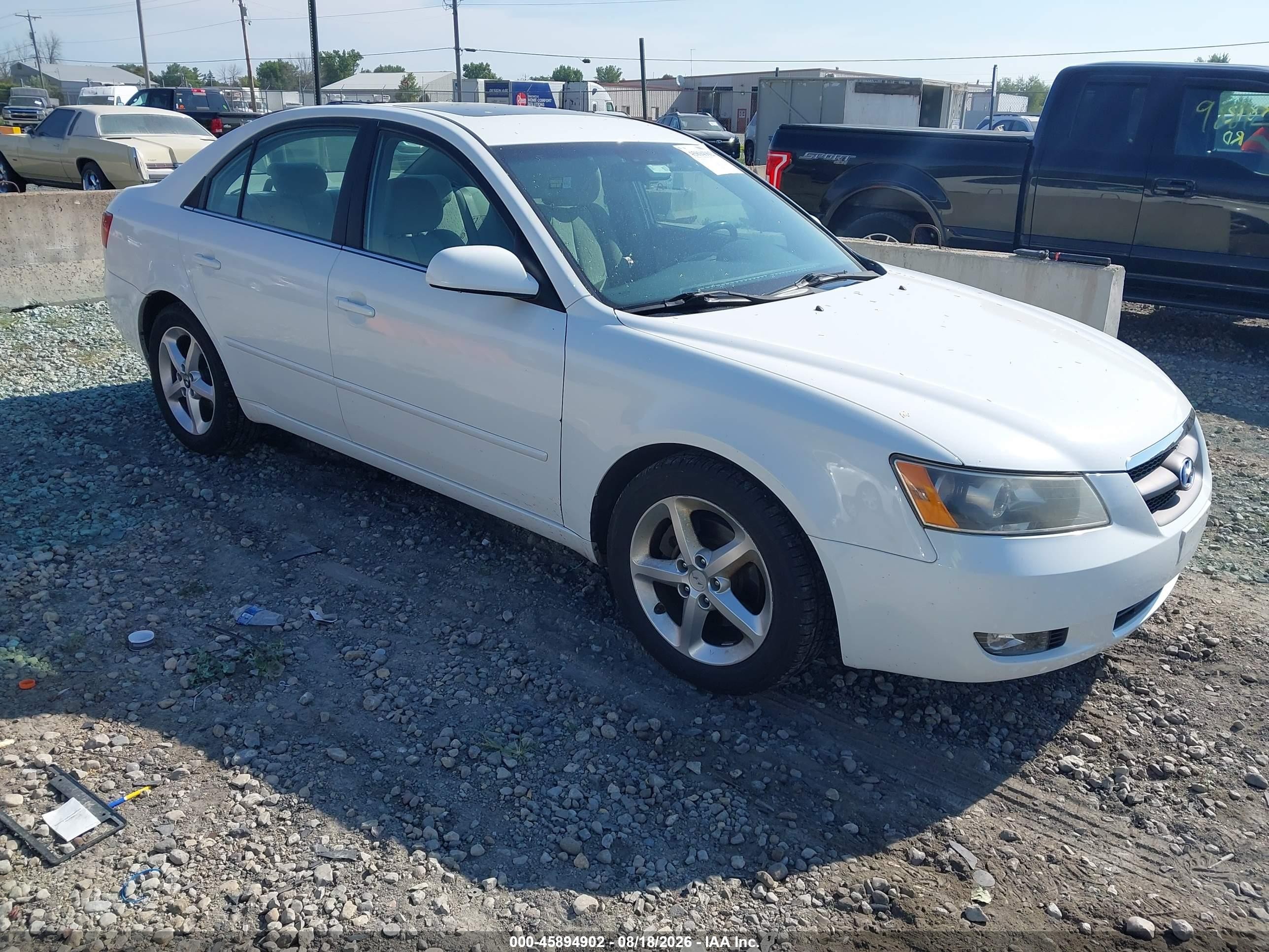 2007 Hyundai Sonata Limited/limited W/xm/se/se W/xm White vin: 5NPEU46F77H272264