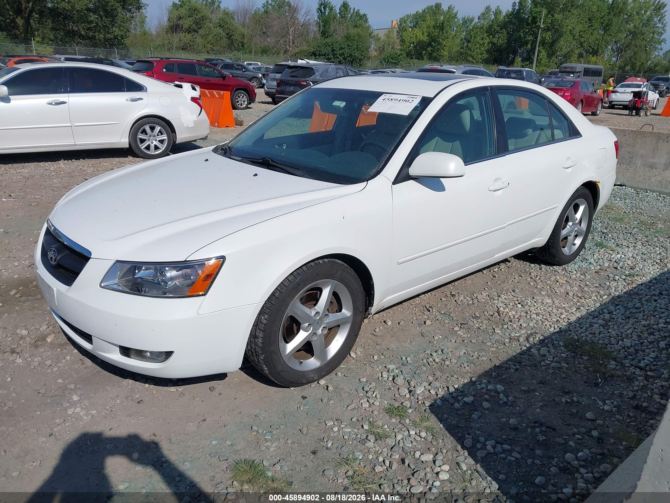 2007 Hyundai Sonata Limited/limited W/xm/se/se W/xm White vin: 5NPEU46F77H272264