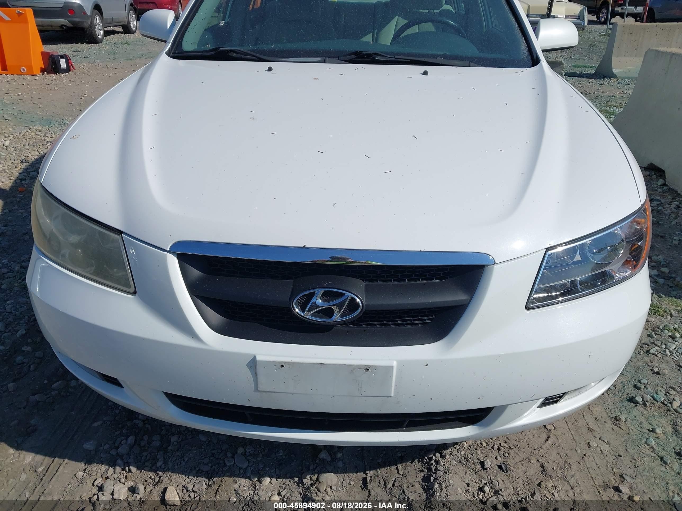 2007 Hyundai Sonata Limited/limited W/xm/se/se W/xm White vin: 5NPEU46F77H272264