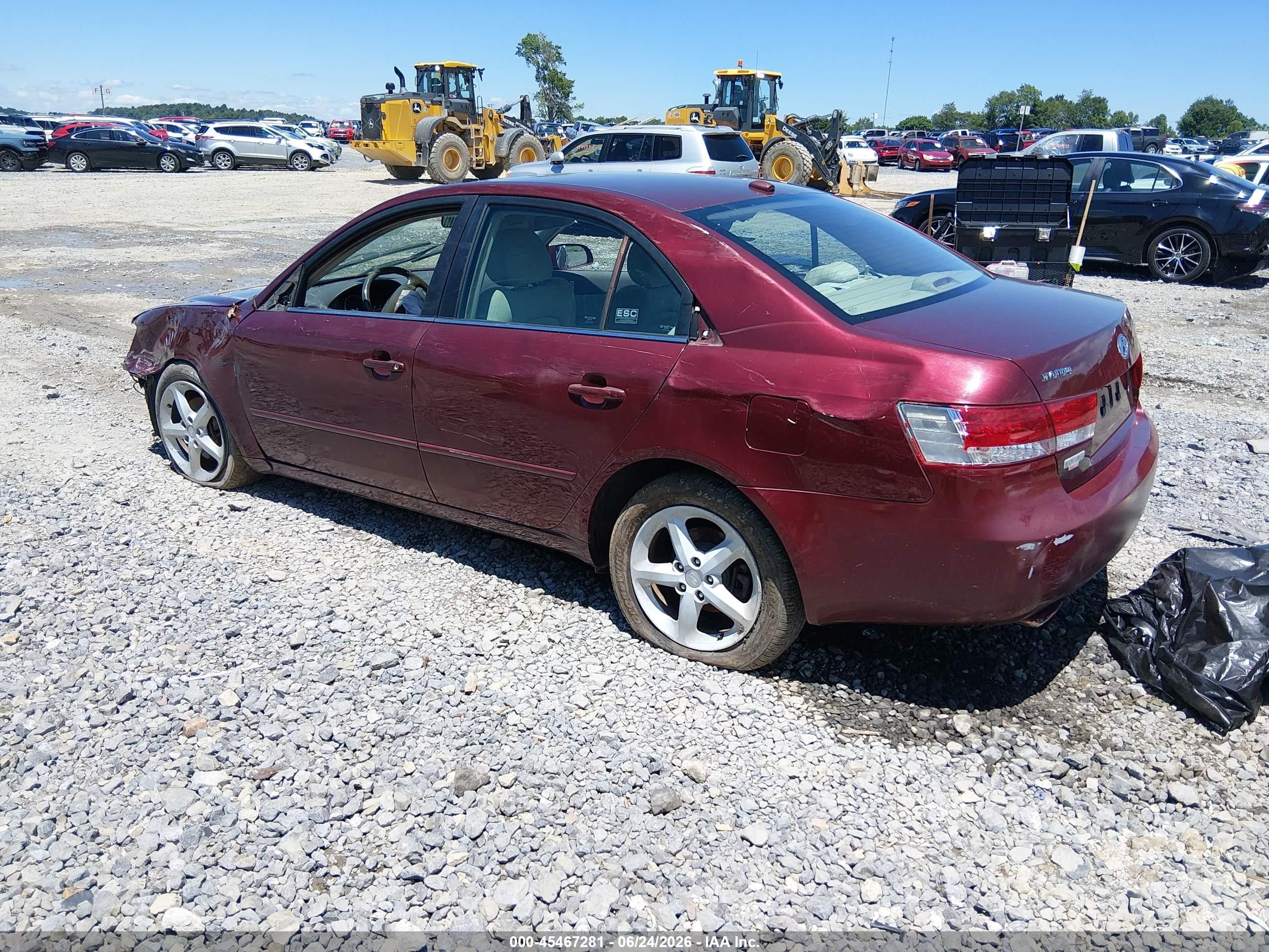 2007 Hyundai Sonata Limited/limited W/xm/se/se W/xm Red vin: 5NPEU46F77H276010