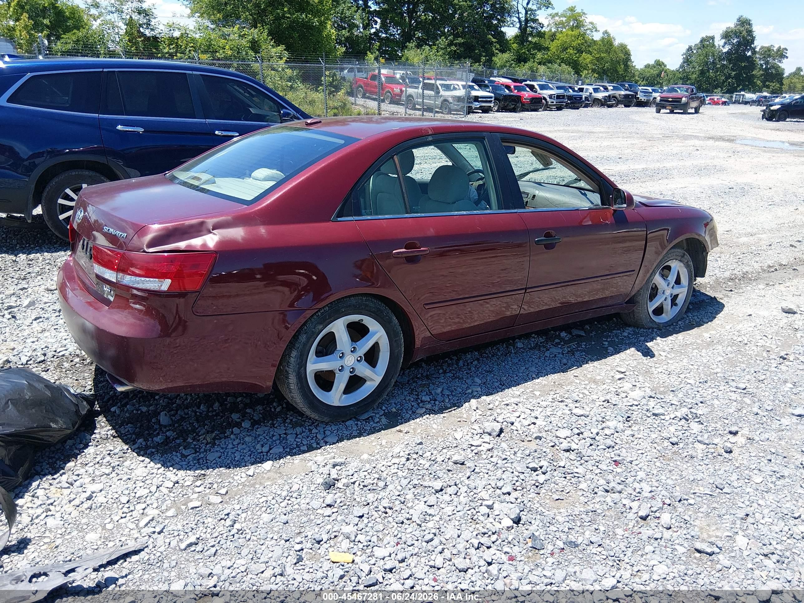 2007 Hyundai Sonata Limited/limited W/xm/se/se W/xm Red vin: 5NPEU46F77H276010