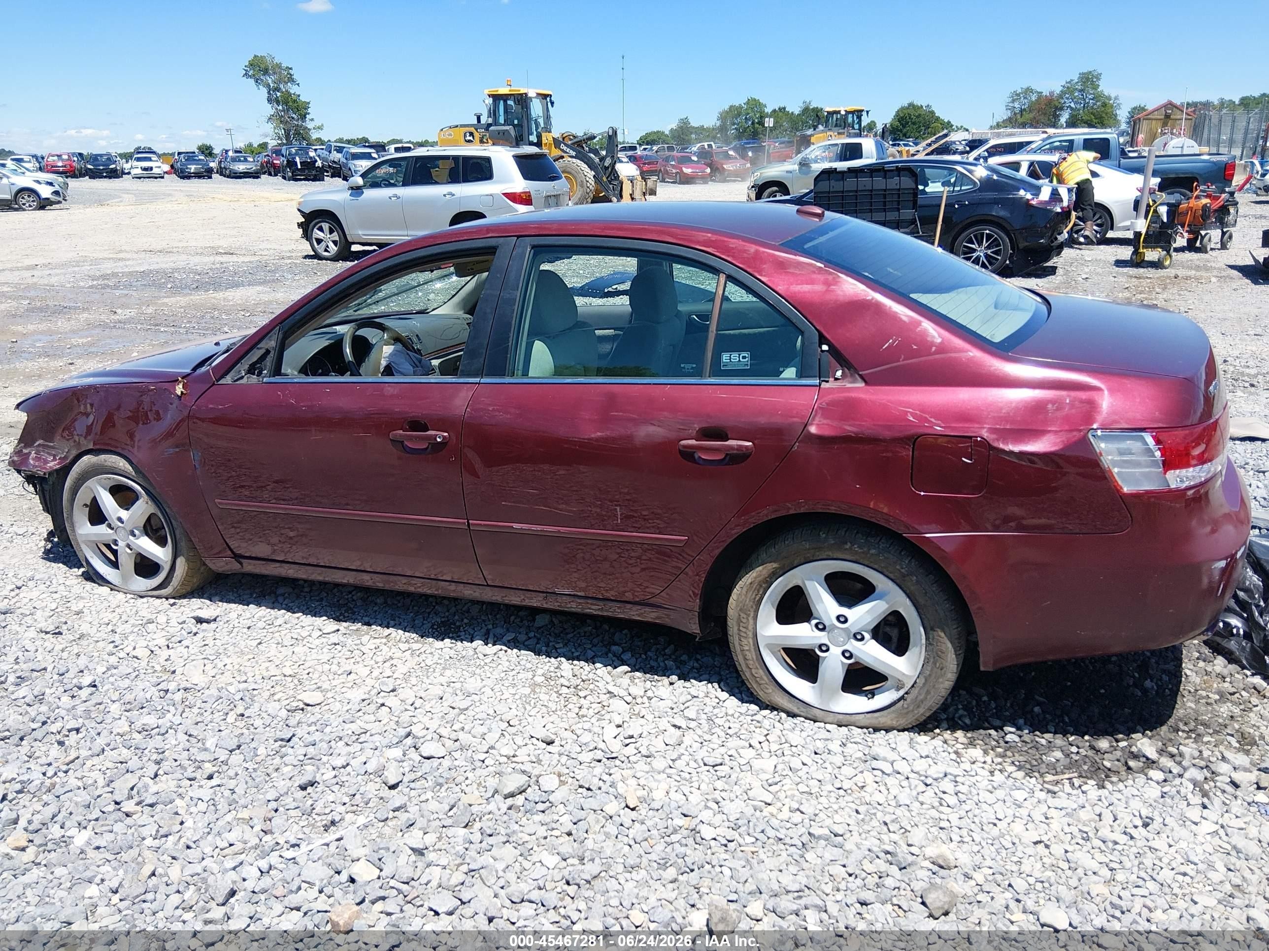 2007 Hyundai Sonata Limited/limited W/xm/se/se W/xm Red vin: 5NPEU46F77H276010
