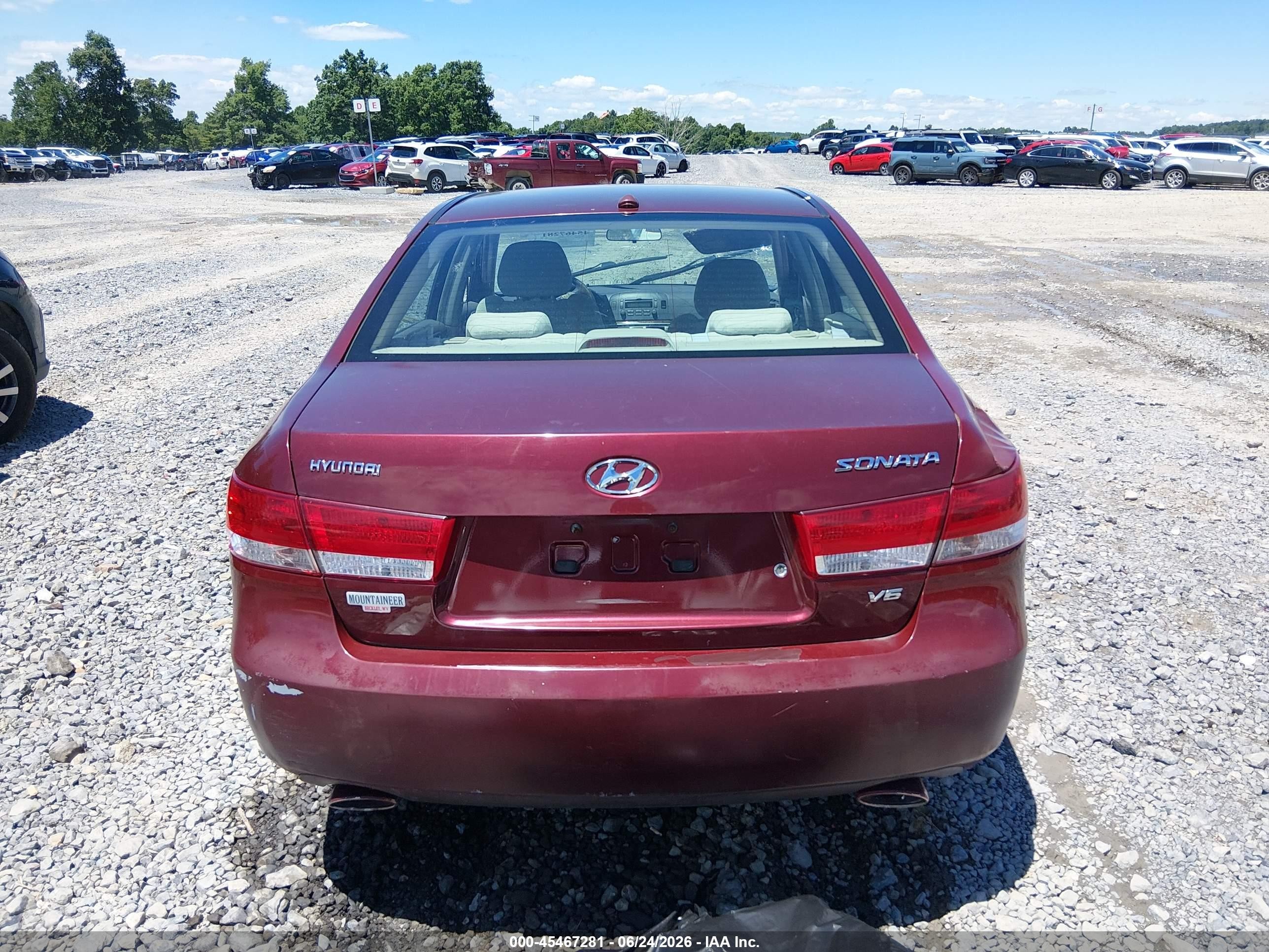 2007 Hyundai Sonata Limited/limited W/xm/se/se W/xm Red vin: 5NPEU46F77H276010