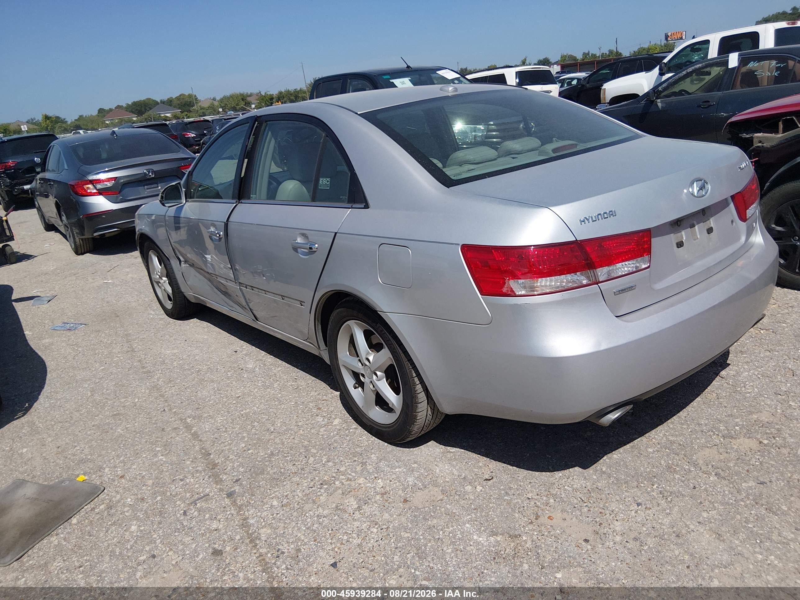 2008 Hyundai Sonata Limited V6/se V6 Silver vin: 5NPEU46F78H306544