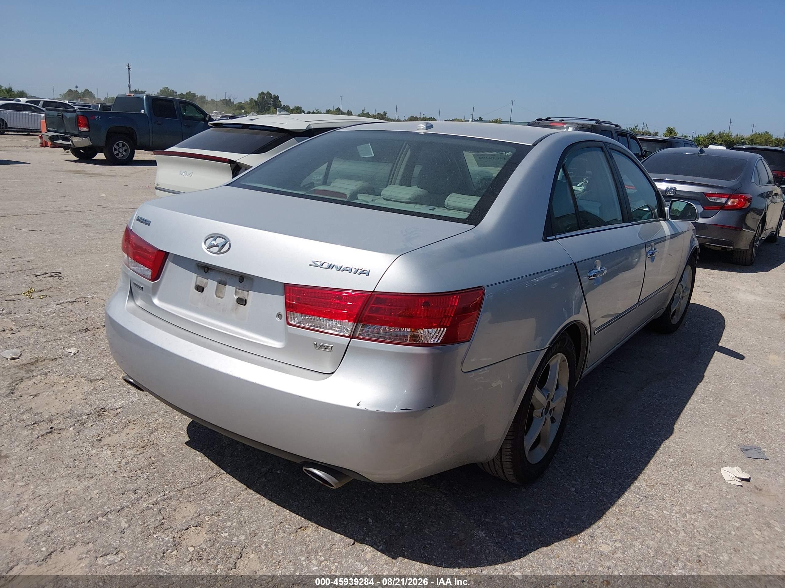 2008 Hyundai Sonata Limited V6/se V6 Silver vin: 5NPEU46F78H306544