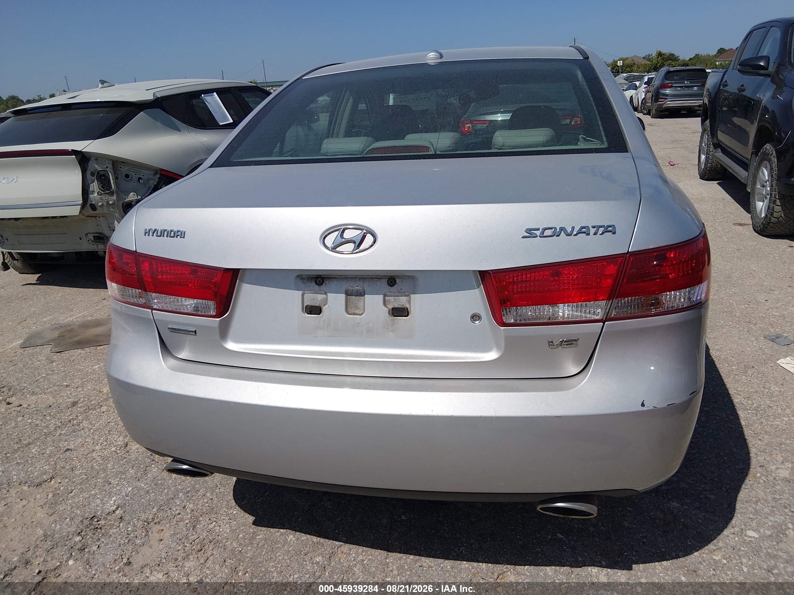 2008 Hyundai Sonata Limited V6/se V6 Silver vin: 5NPEU46F78H306544
