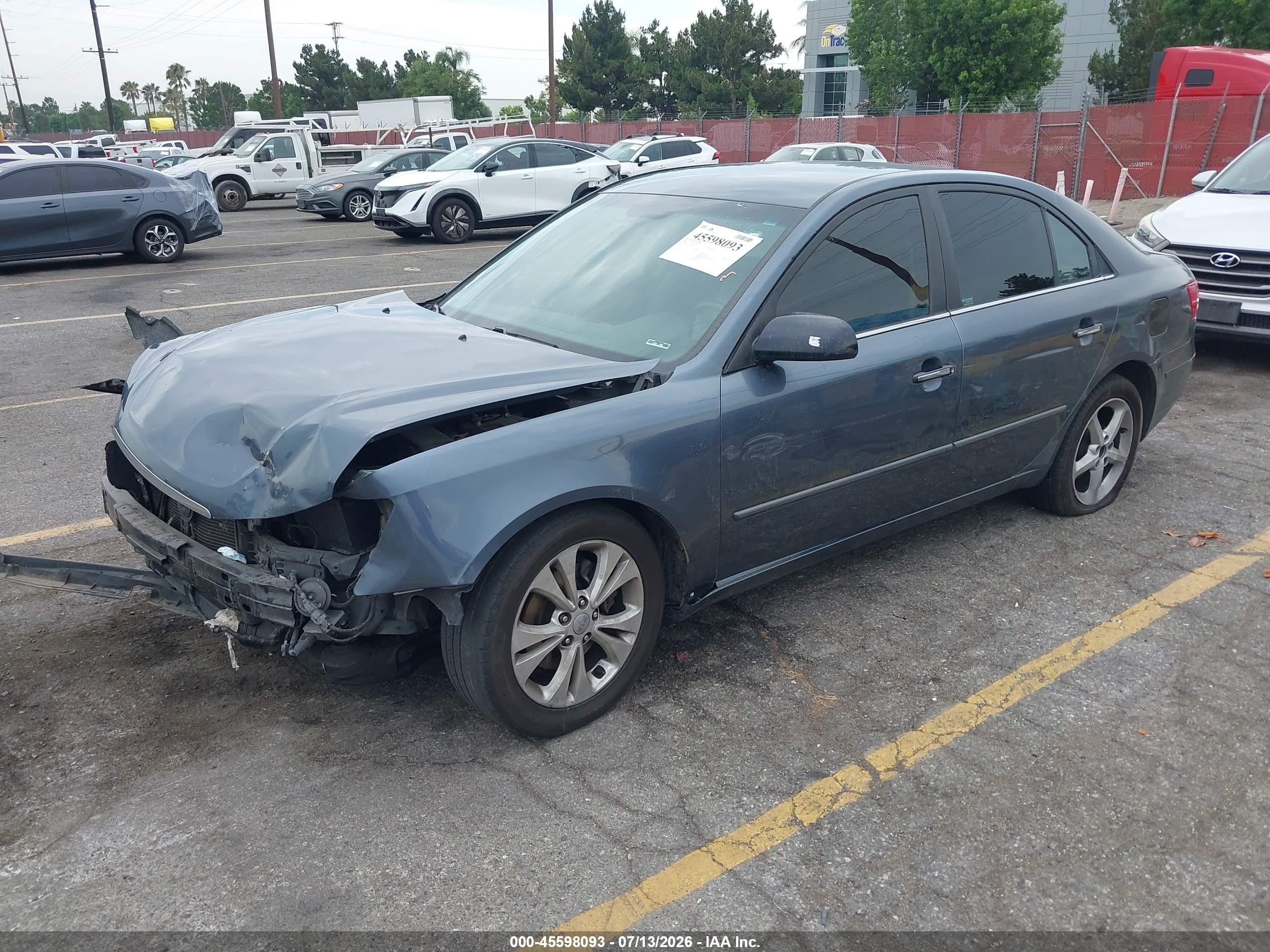 2009 Hyundai Sonata Se V6 Blue vin: 5NPEU46F79H465419