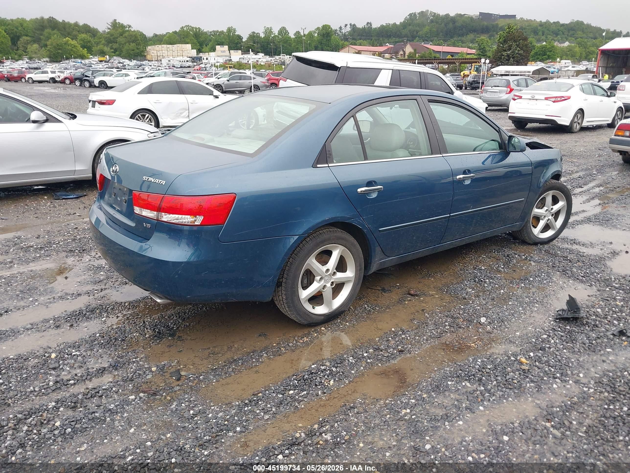 2006 Hyundai Sonata Gls V6/lx V6 Blue vin: 5NPEU46F86H033465