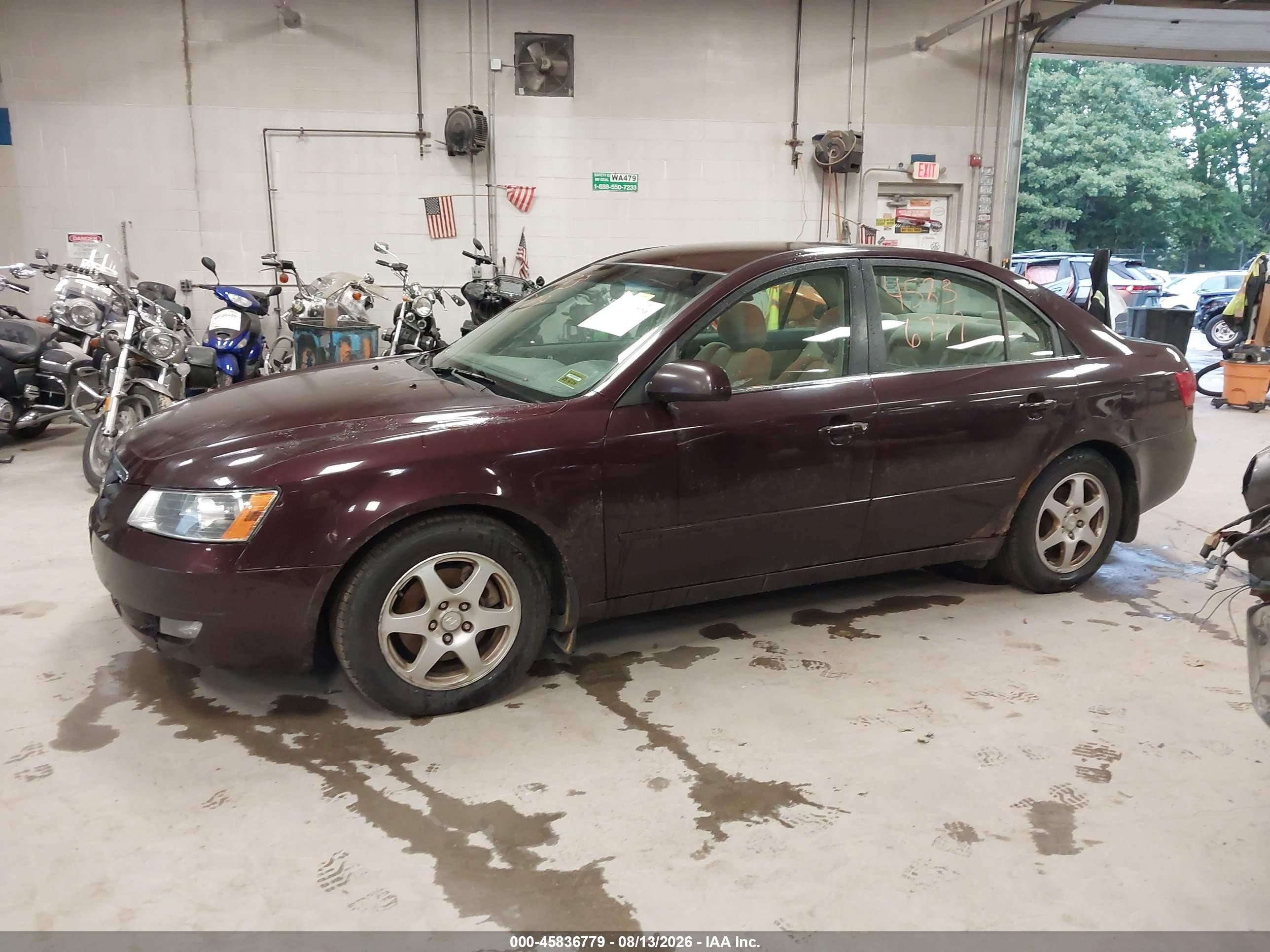 2006 Hyundai Sonata Gls V6/lx V6 Burgundy vin: 5NPEU46F86H038620