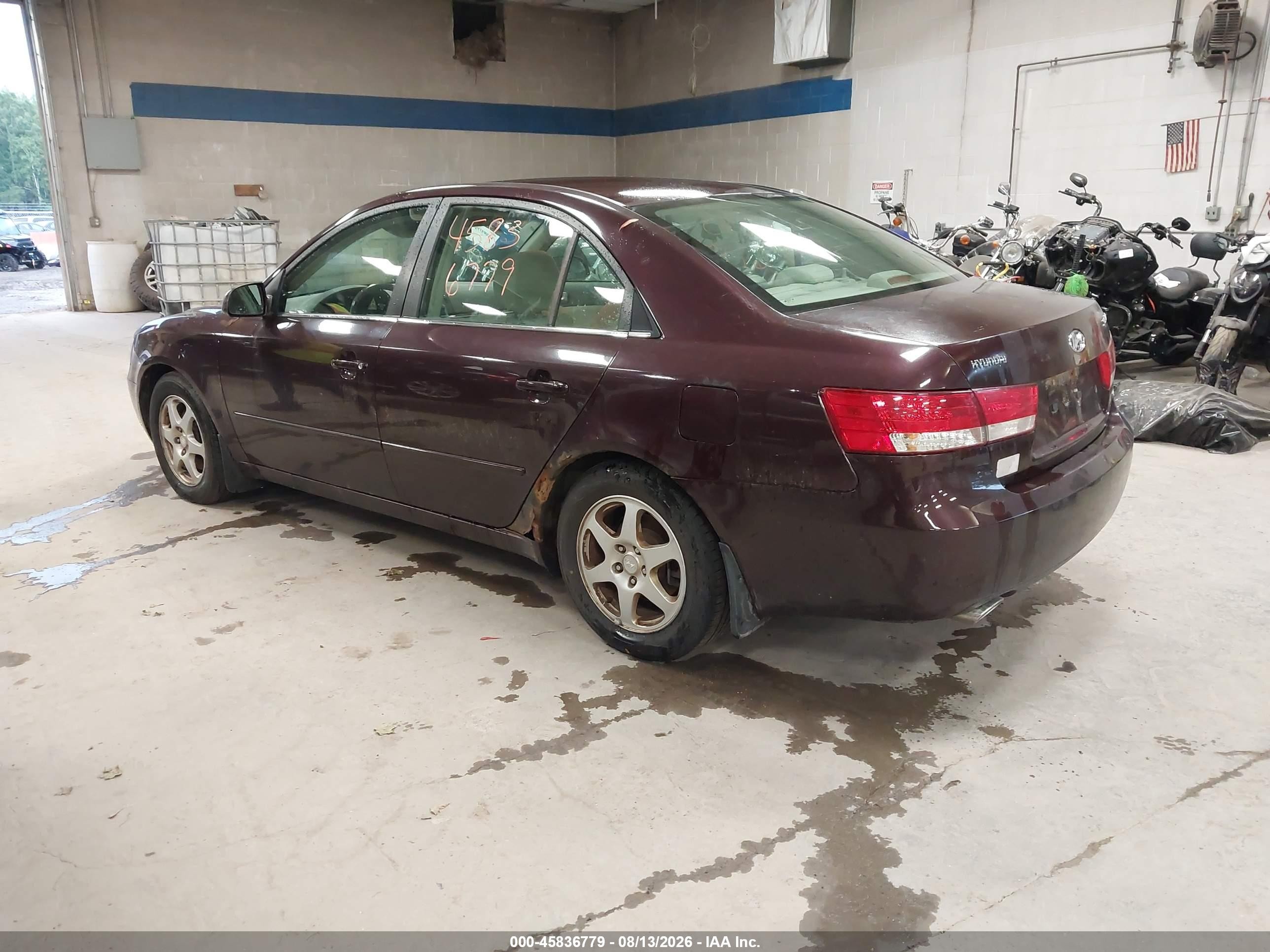 2006 Hyundai Sonata Gls V6/lx V6 Burgundy vin: 5NPEU46F86H038620