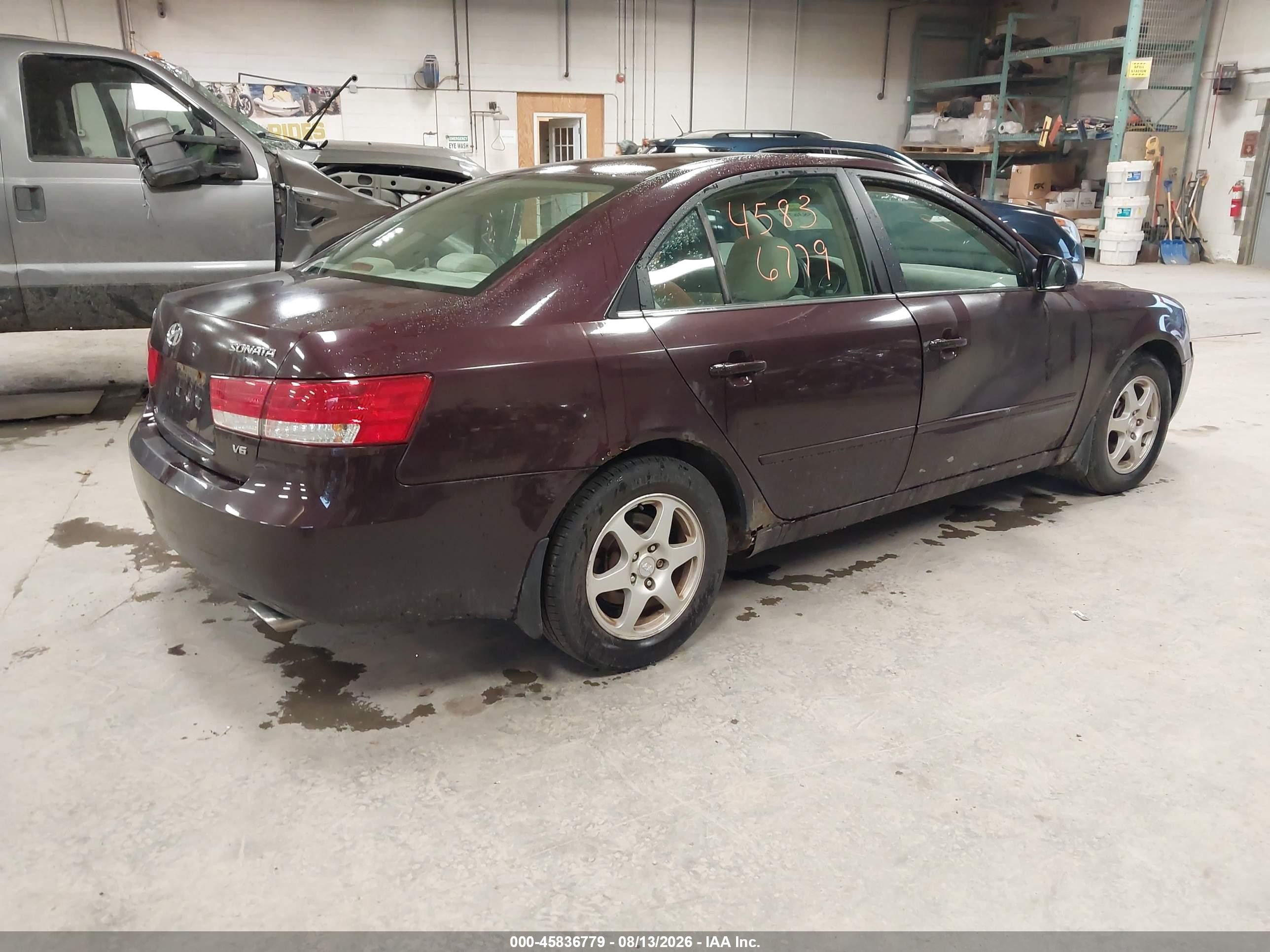 2006 Hyundai Sonata Gls V6/lx V6 Burgundy vin: 5NPEU46F86H038620