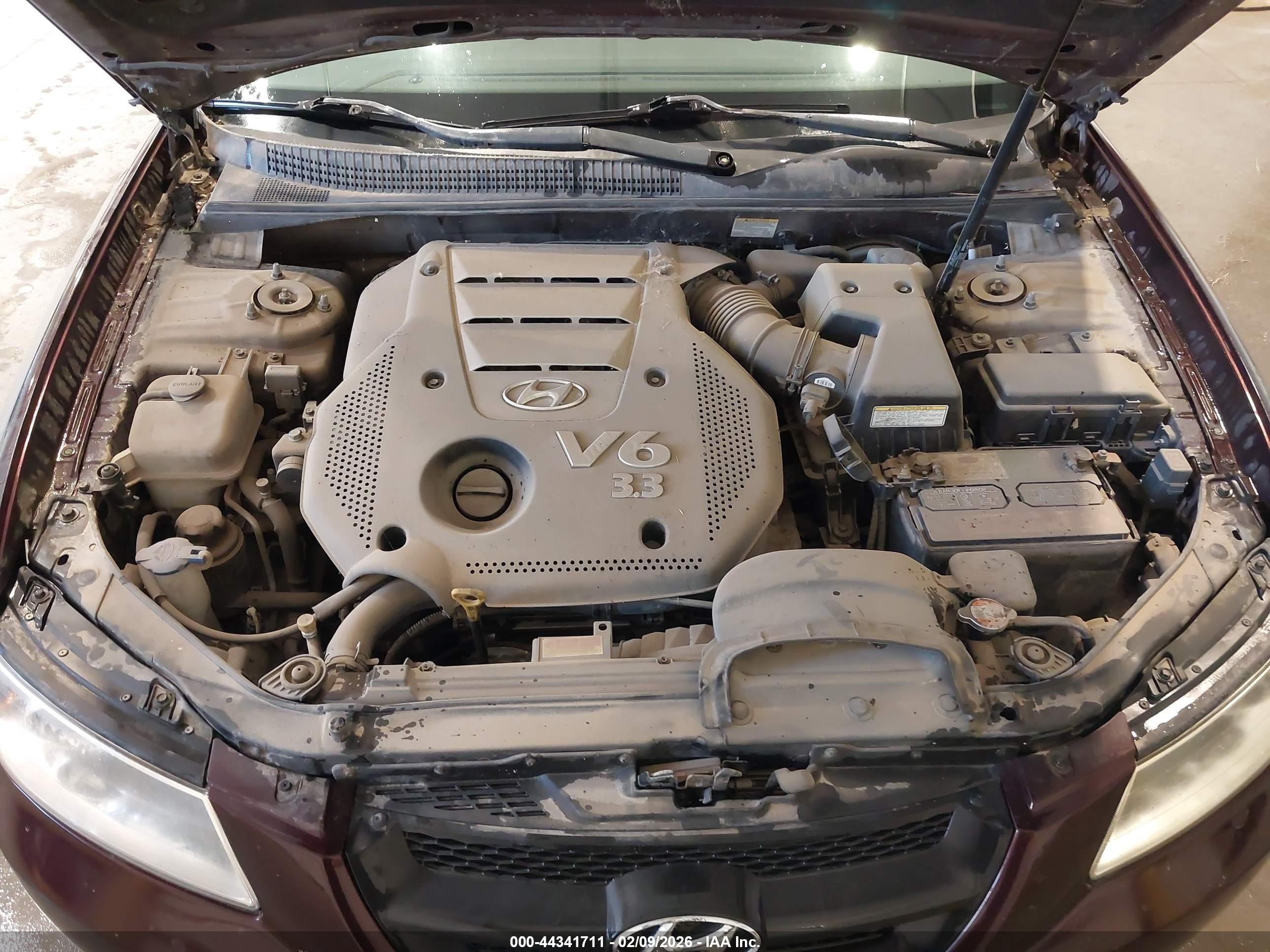 2006 Hyundai Sonata Gls V6/lx V6 Red vin: 5NPEU46F86H042697