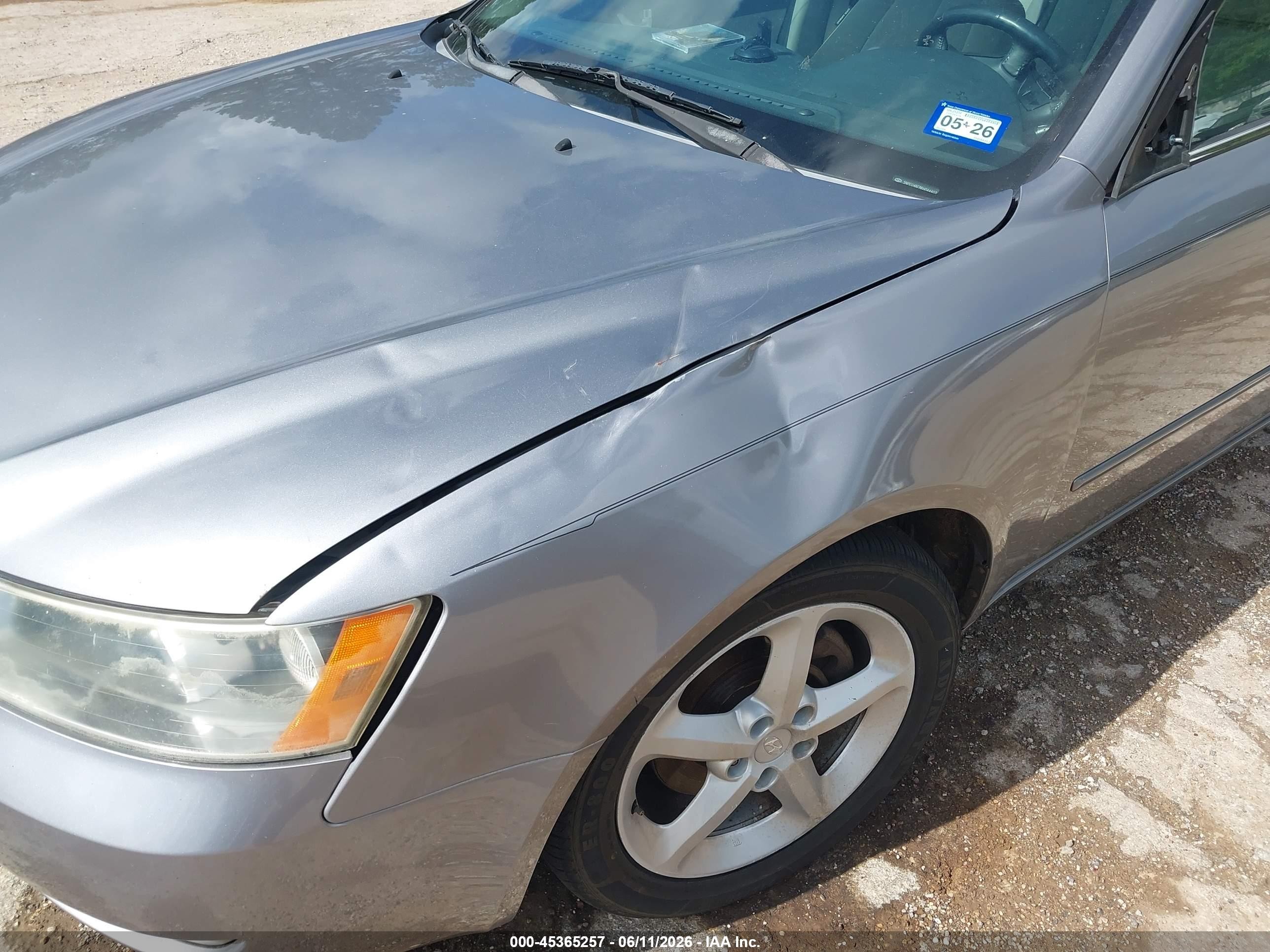 2006 Hyundai Sonata Gls V6/lx V6 Silver vin: 5NPEU46F86H044403