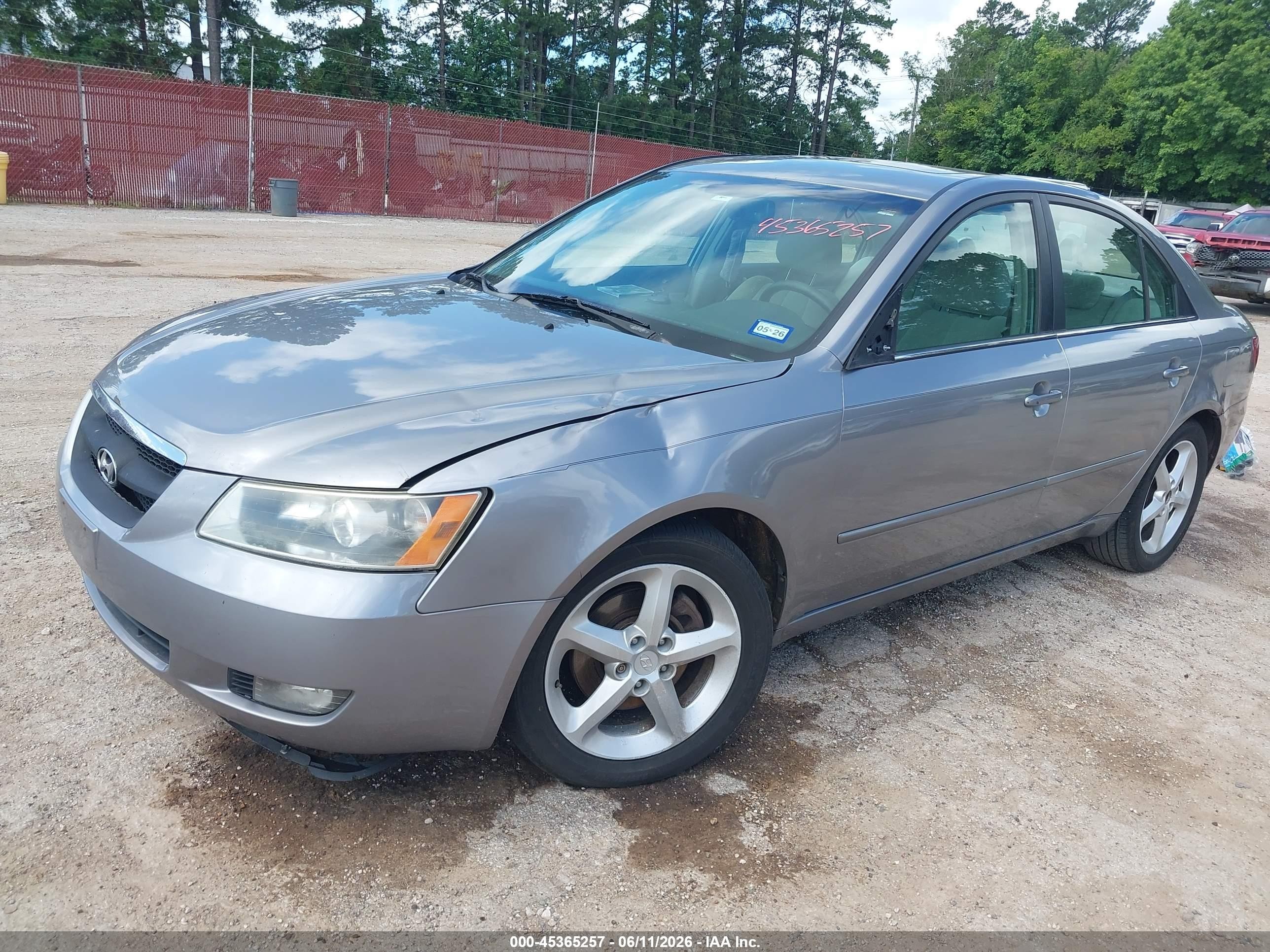 2006 Hyundai Sonata Gls V6/lx V6 Silver vin: 5NPEU46F86H044403