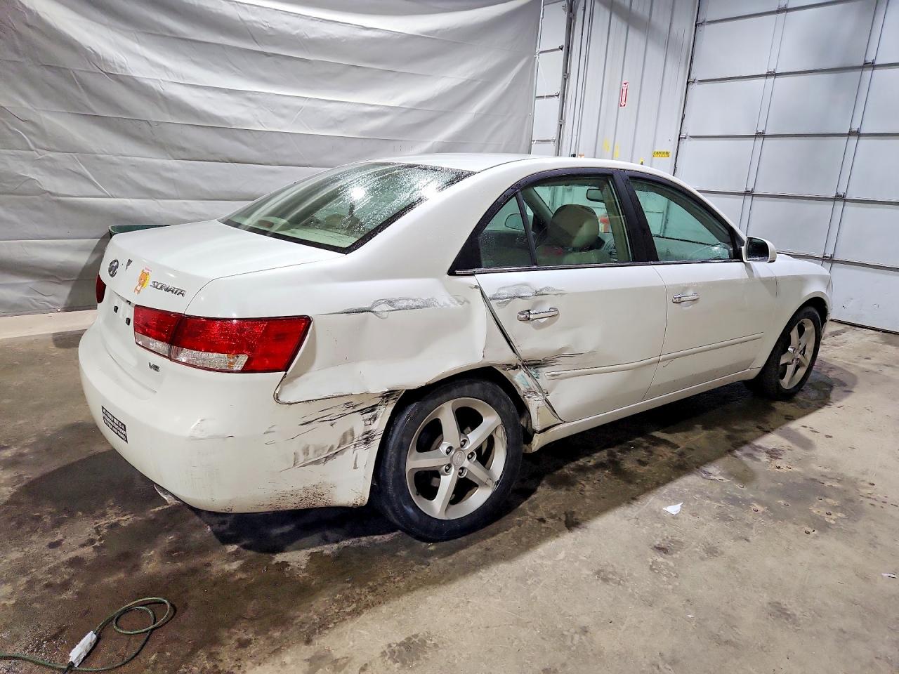 2006 Hyundai Sonata Gls V6 White vin: 5NPEU46F86H105443