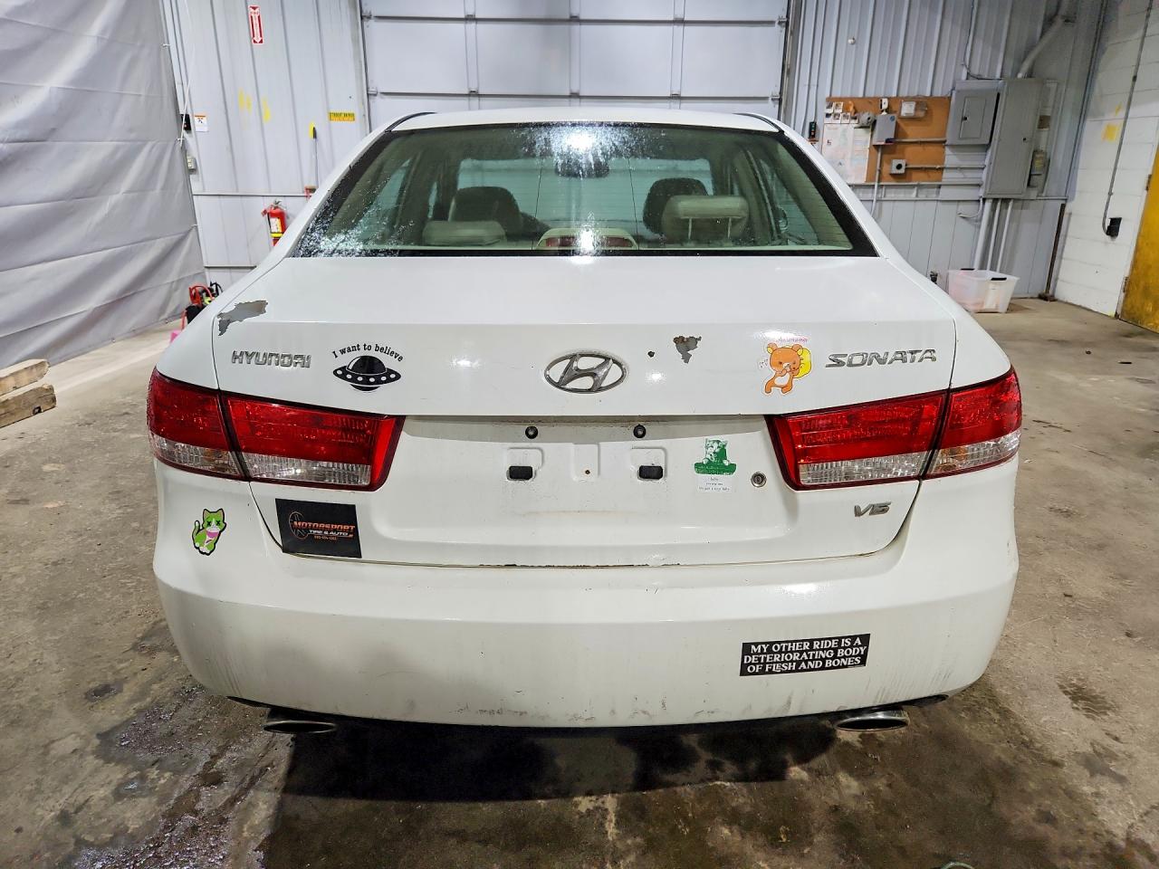 2006 Hyundai Sonata Gls V6 White vin: 5NPEU46F86H105443