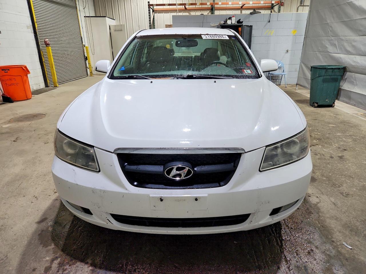 2006 Hyundai Sonata Gls V6 White vin: 5NPEU46F86H105443