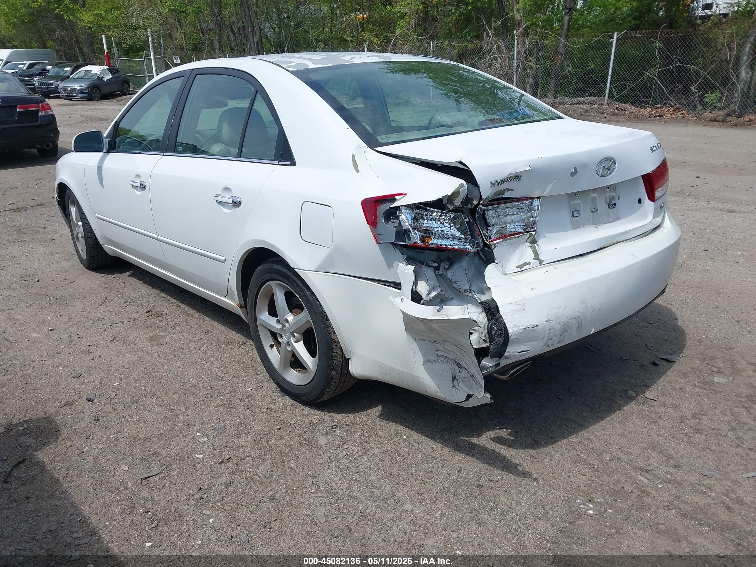 2006 Hyundai Sonata Gls V6/lx V6 White vin: 5NPEU46F86H110402
