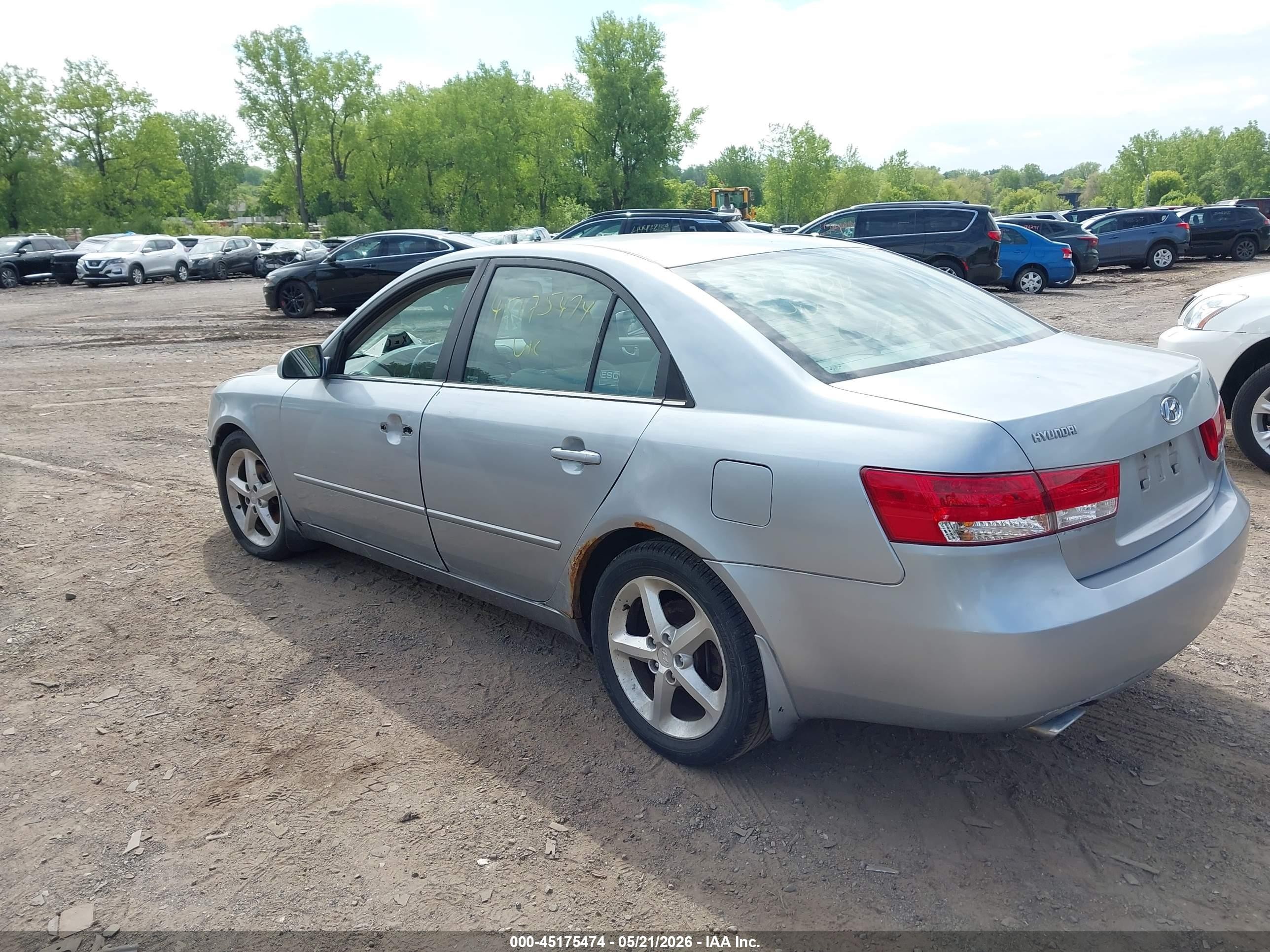 2006 Hyundai Sonata Gls V6/lx V6 Silver vin: 5NPEU46F86H111842