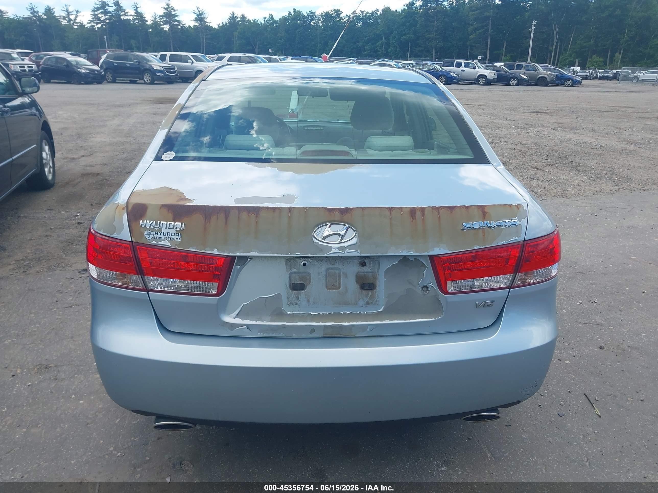 2006 Hyundai Sonata   Blue vin: 5NPEU46F86H127989