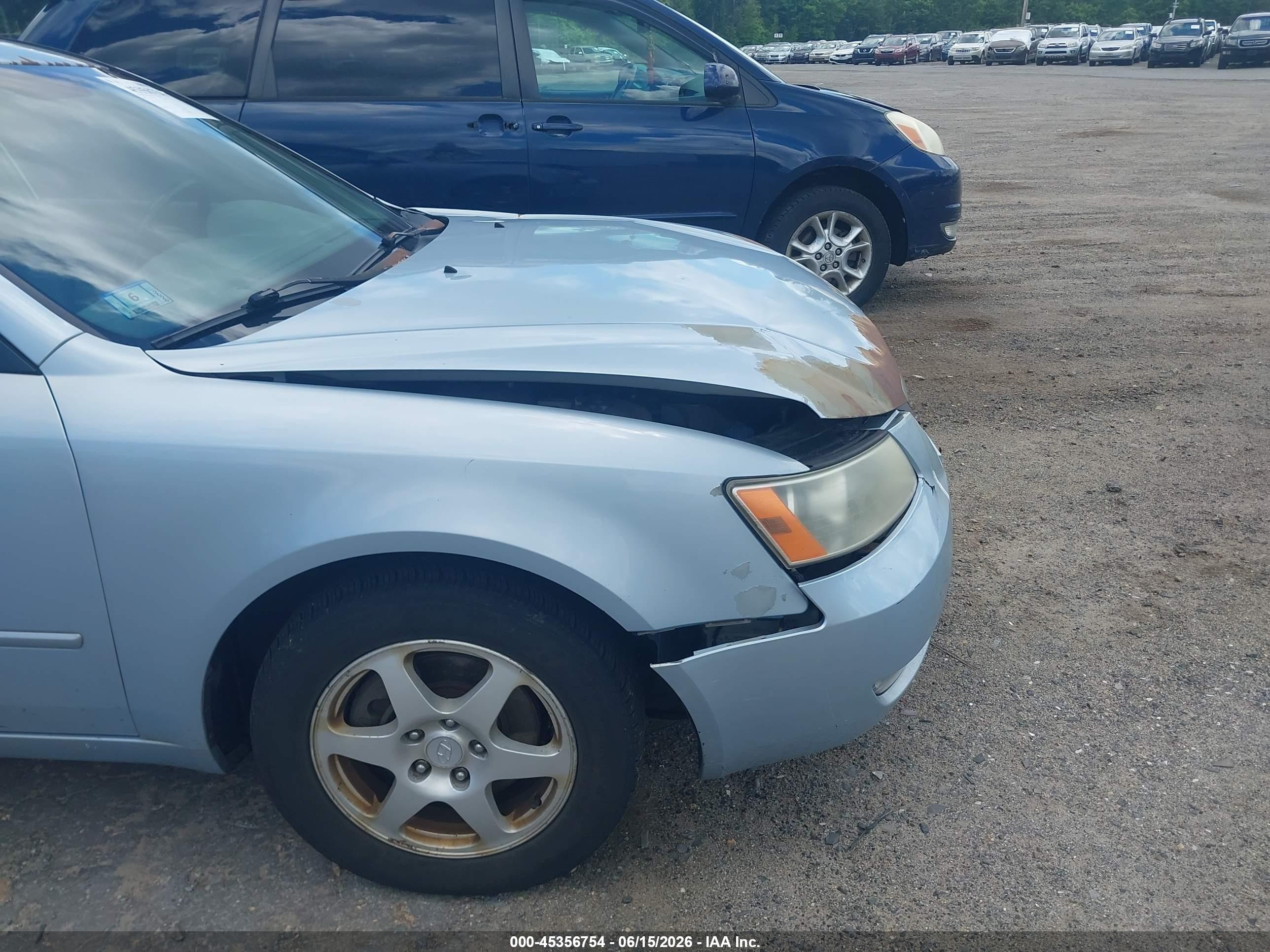 2006 Hyundai Sonata   Blue vin: 5NPEU46F86H127989