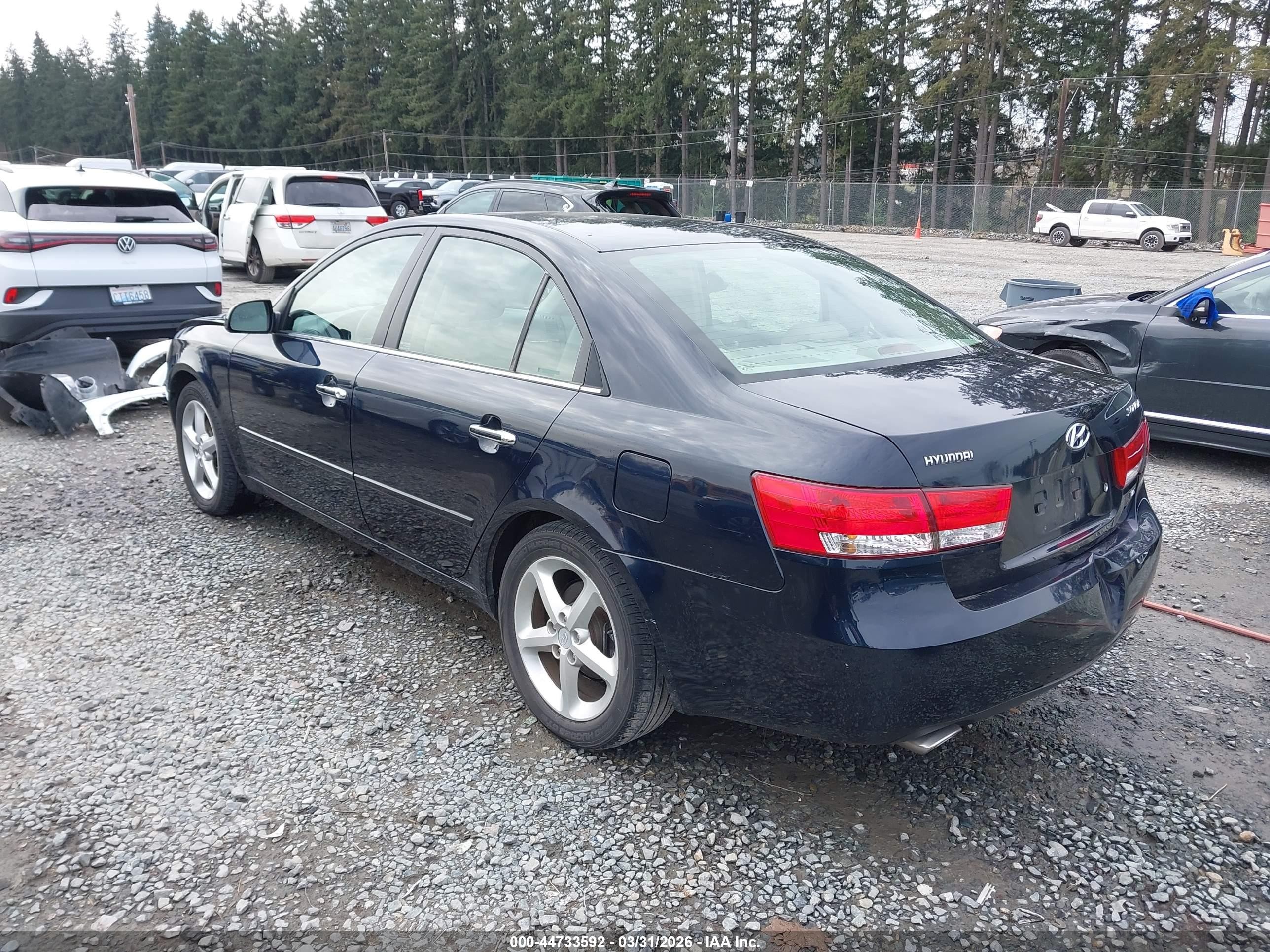 2006 Hyundai Sonata Gls V6/lx V6 Dark Blue vin: 5NPEU46F86H129435