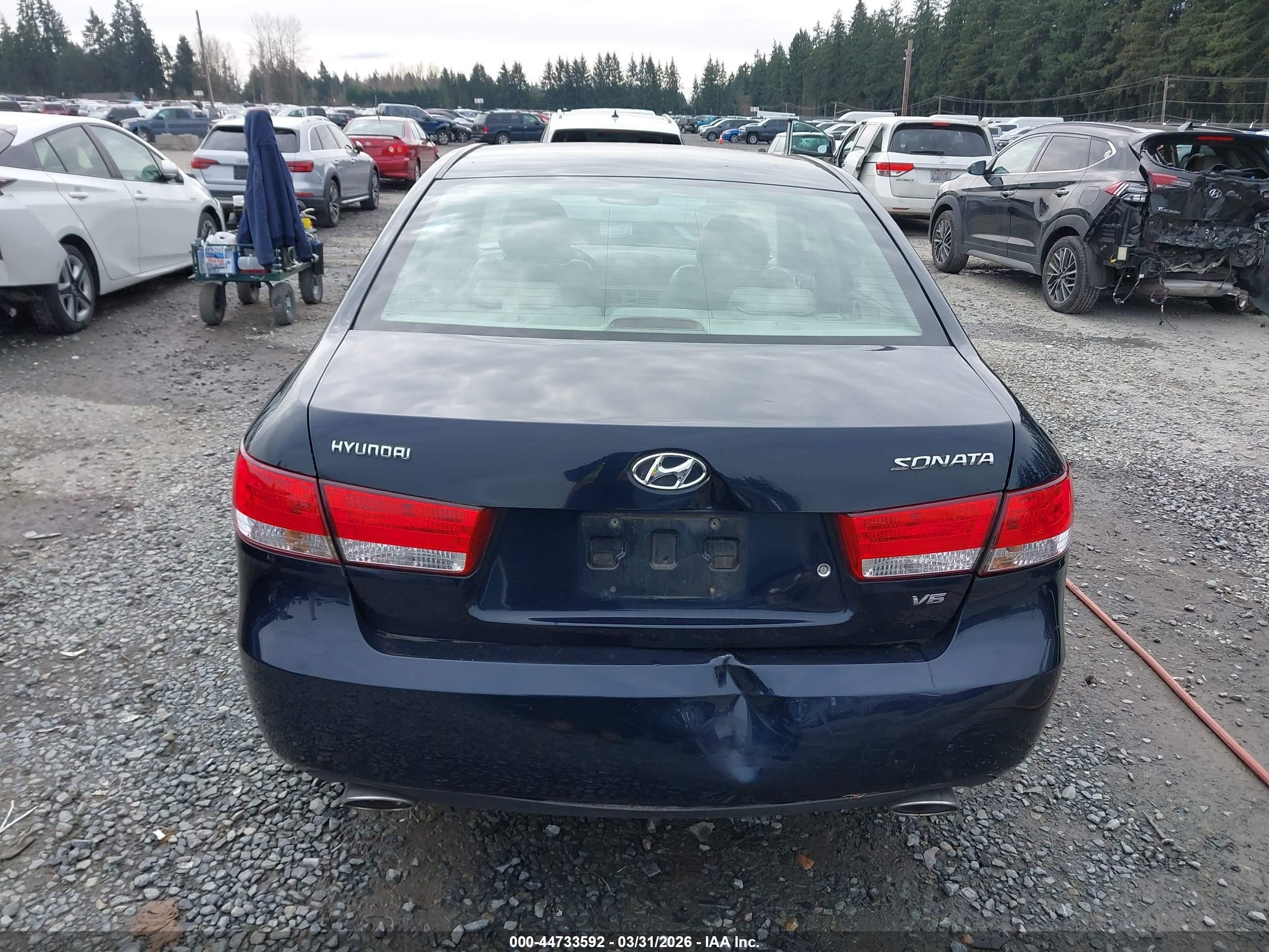 2006 Hyundai Sonata Gls V6/lx V6 Dark Blue vin: 5NPEU46F86H129435
