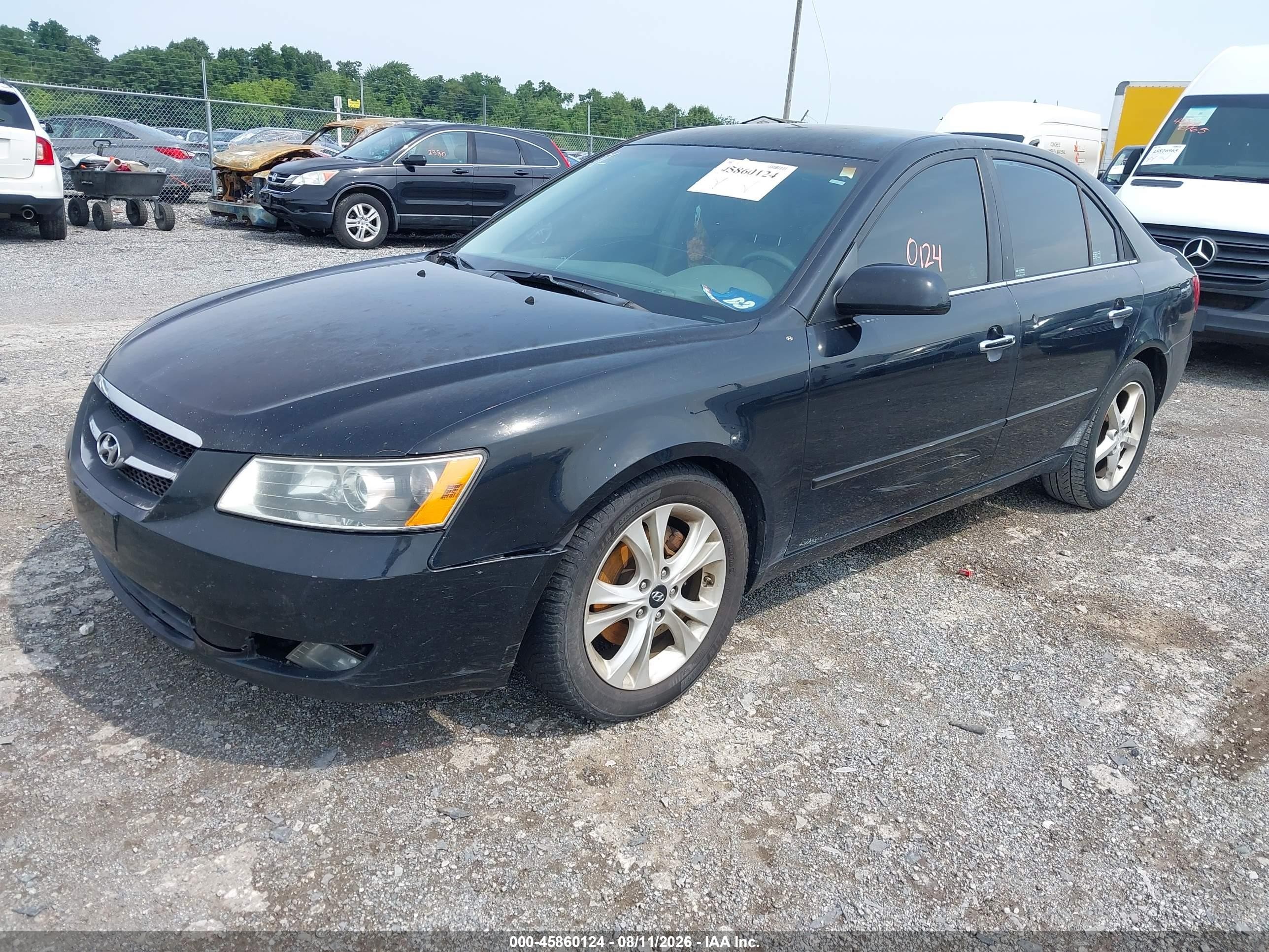 2007 Hyundai Sonata Limited/limited W/xm/se/se W/xm Black vin: 5NPEU46F87H205382